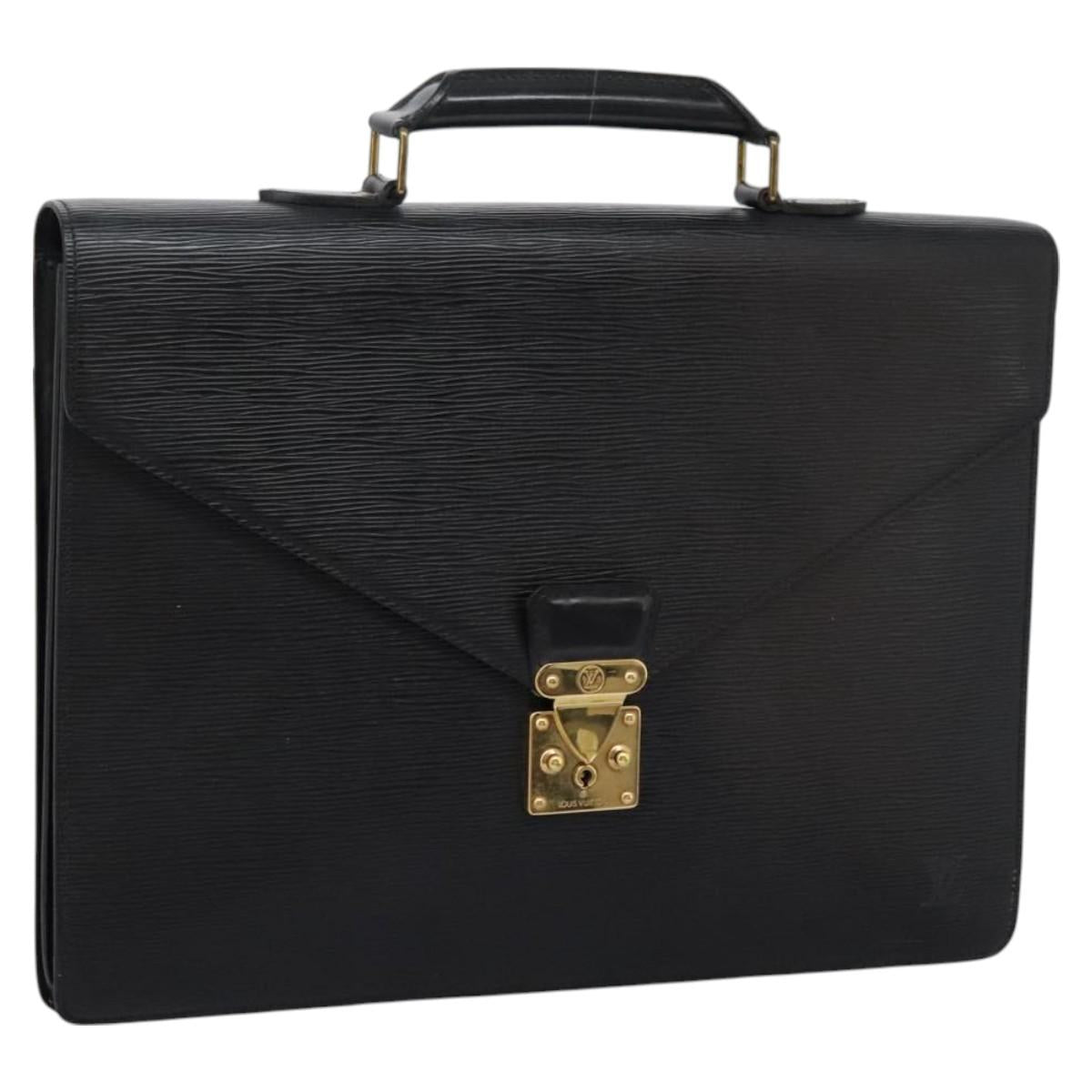 LOUIS VUITTON Epi Serviette Conseiller Briefcase Black M54422 LV Auth bs17184