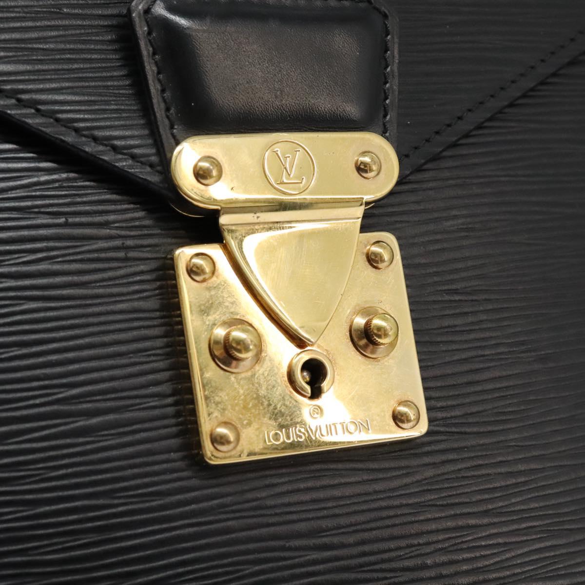 LOUIS VUITTON Epi Serviette Conseiller Briefcase Black M54422 LV Auth bs17184