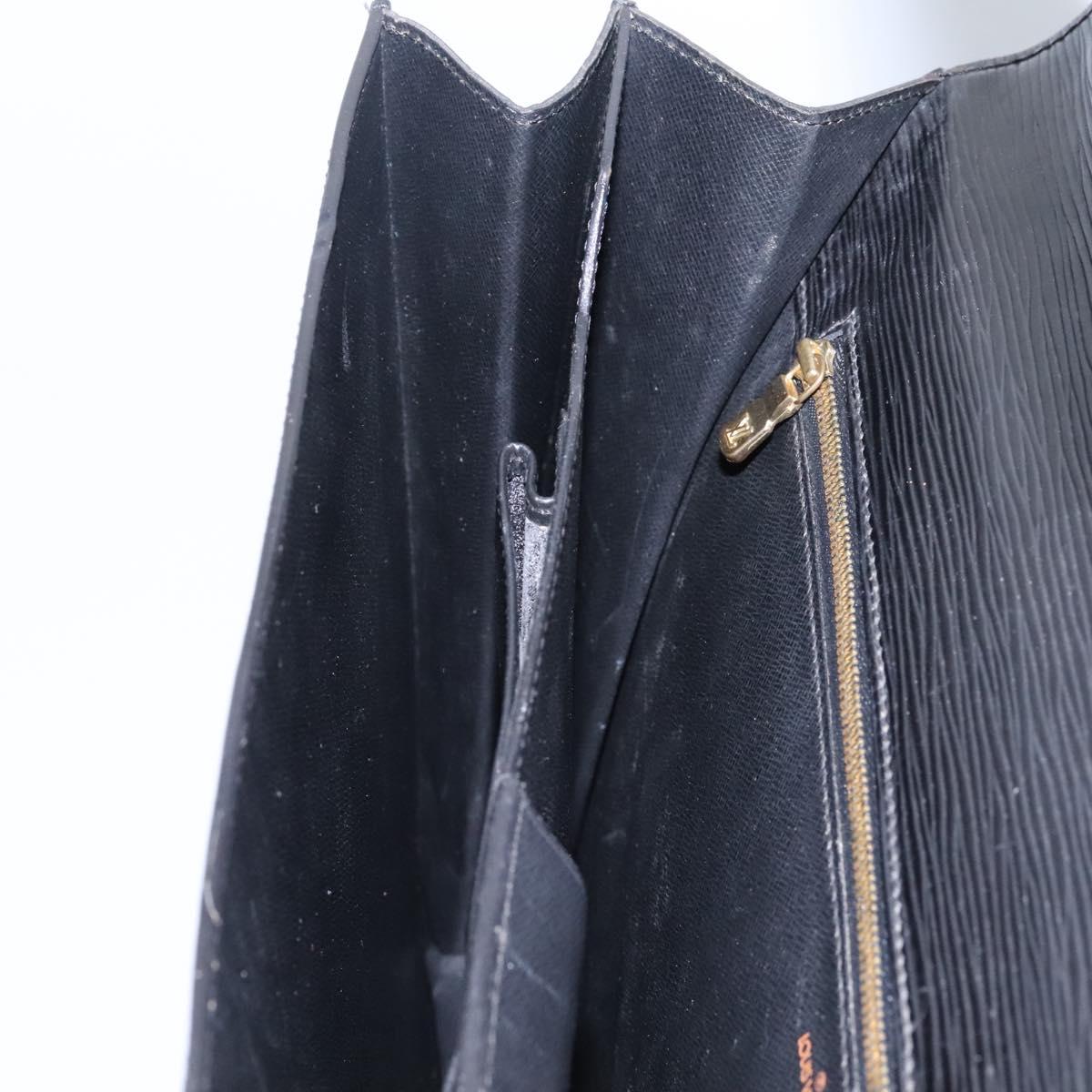 LOUIS VUITTON Epi Serviette Conseiller Briefcase Black M54422 LV Auth bs17184