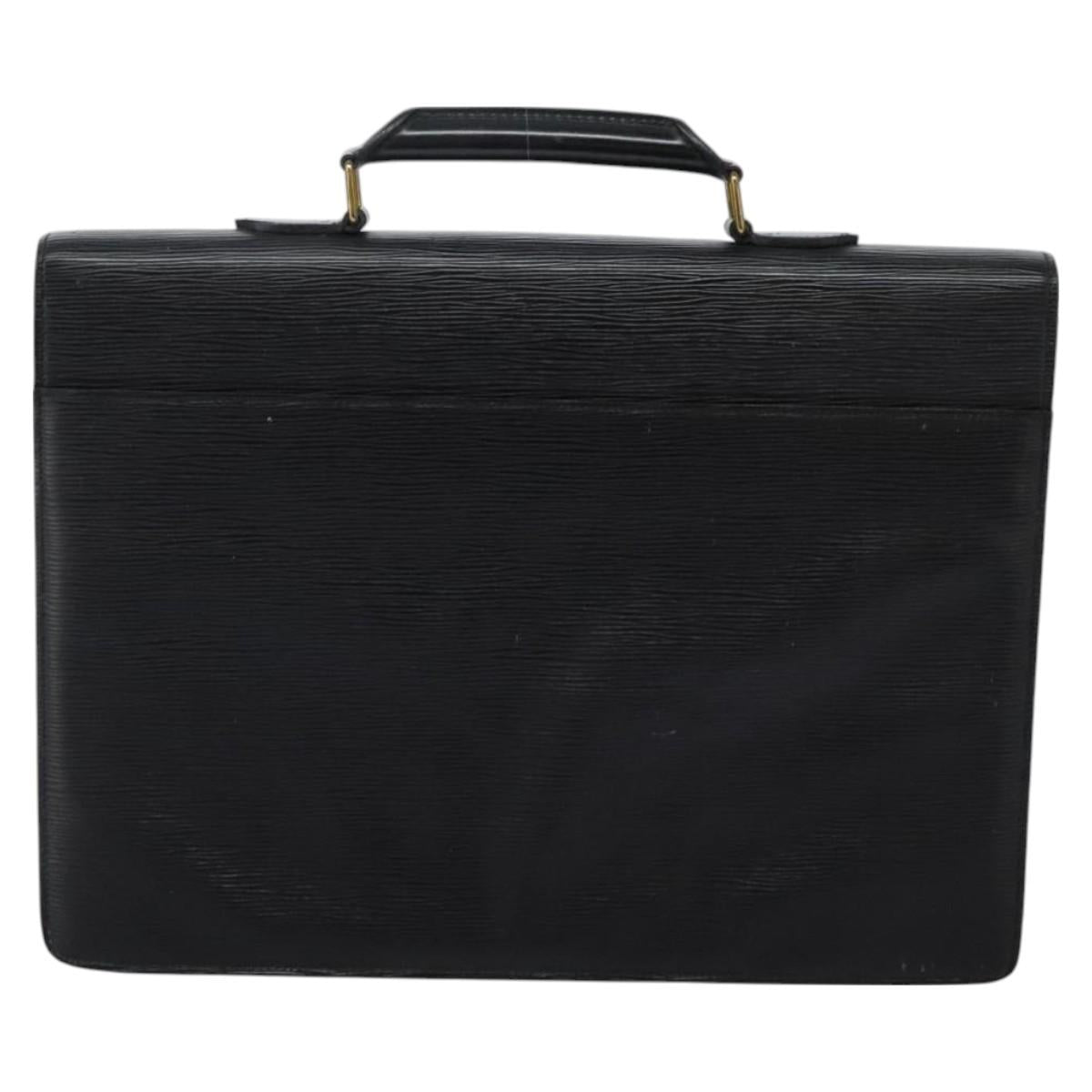 LOUIS VUITTON Epi Serviette Conseiller Briefcase Black M54422 LV Auth bs17184