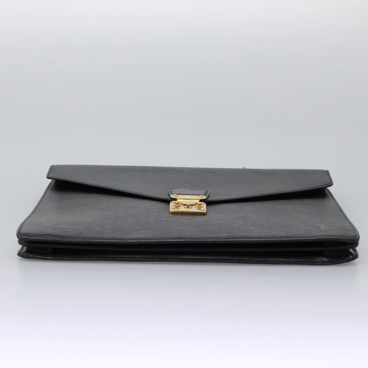 LOUIS VUITTON Epi Serviette Conseiller Briefcase Black M54422 LV Auth bs17184