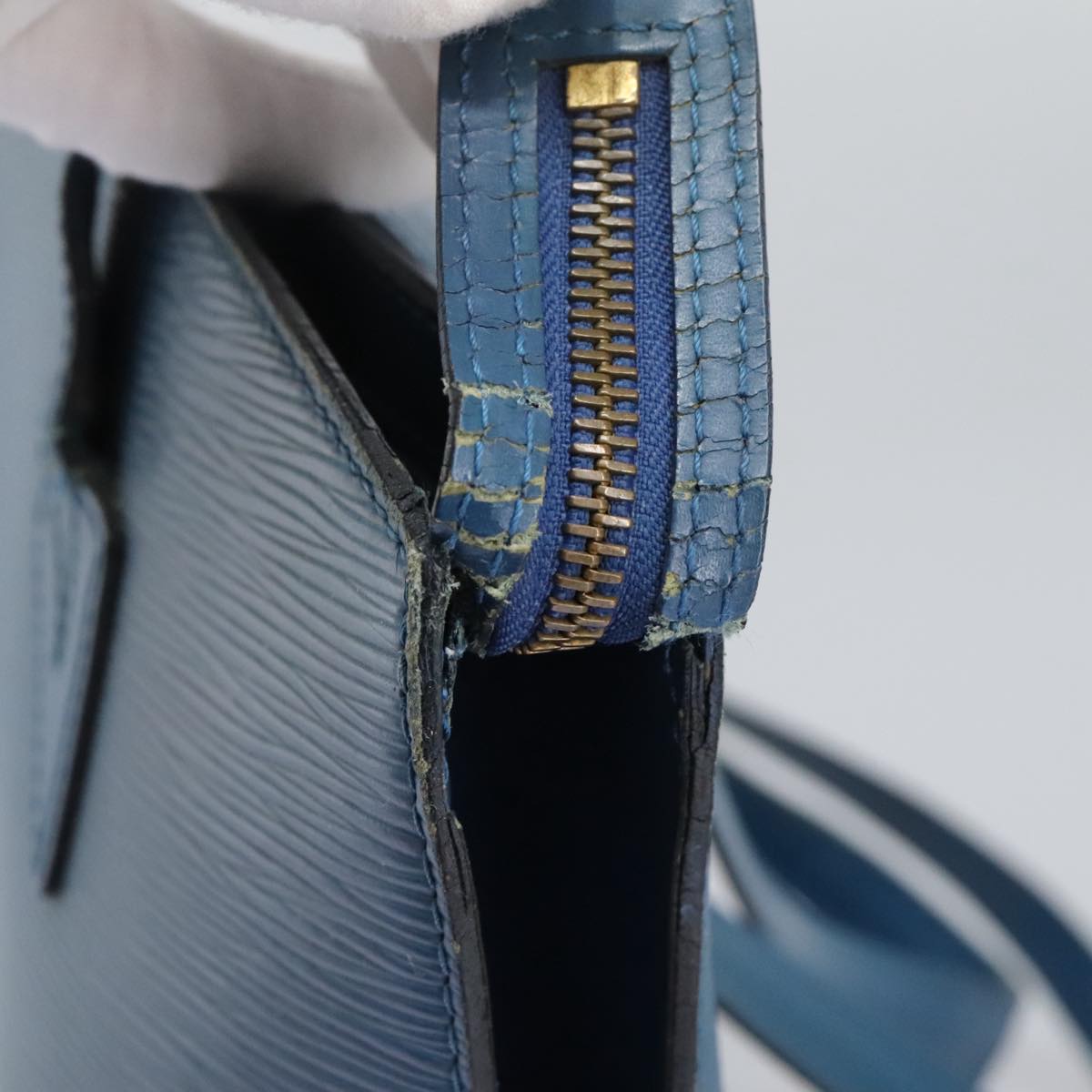 LOUIS VUITTON Epi Saint Jacques Shopping Shoulder Bag Blue M52275 Auth bs17203