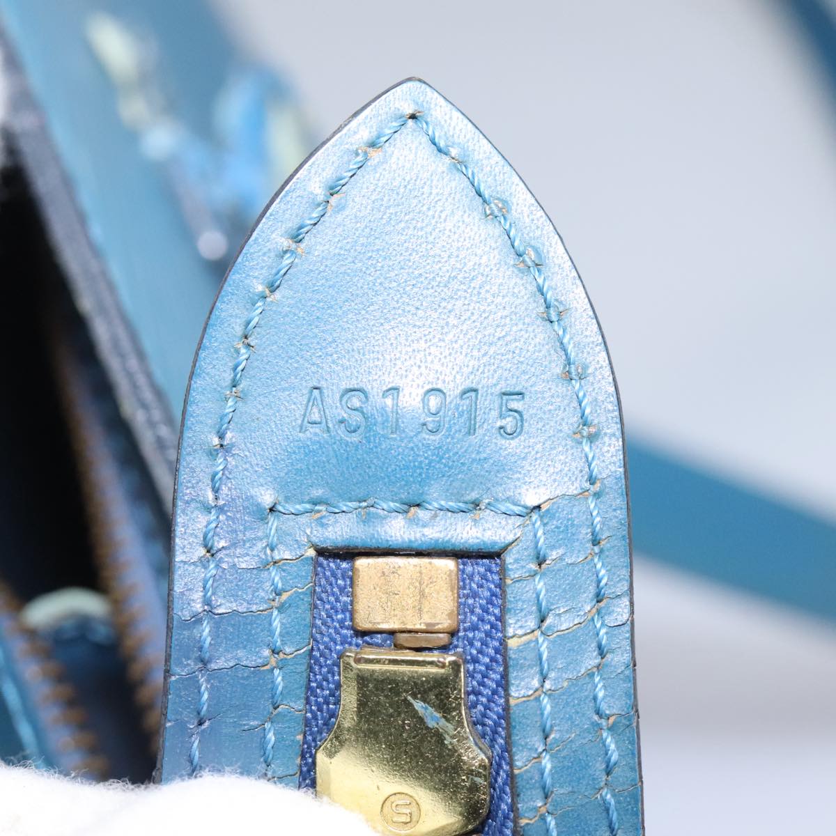 LOUIS VUITTON Epi Saint Jacques Shopping Shoulder Bag Blue M52275 Auth bs17203