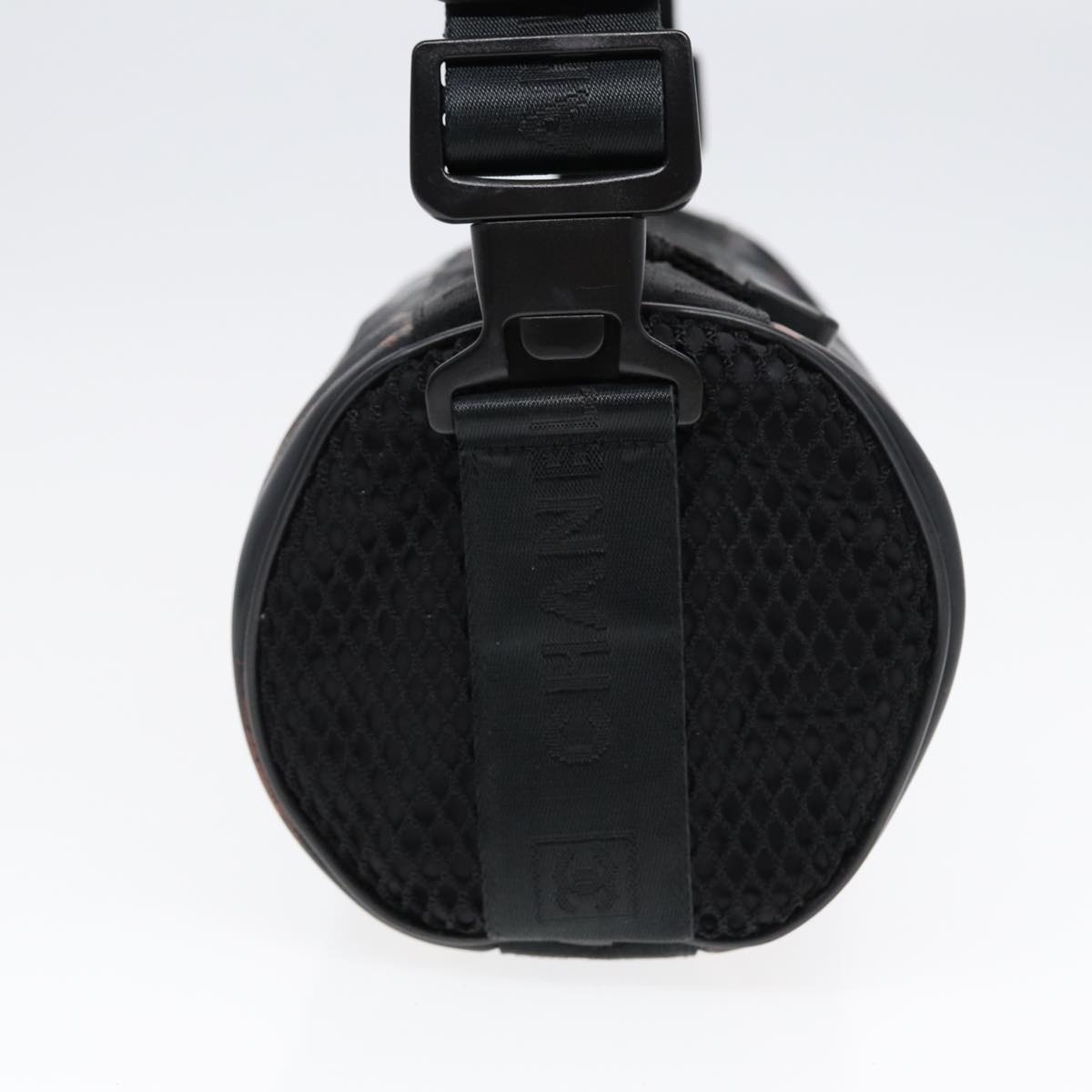 CHANEL Sports Line Shoulder Bag Nylon Black CC Auth bs17222