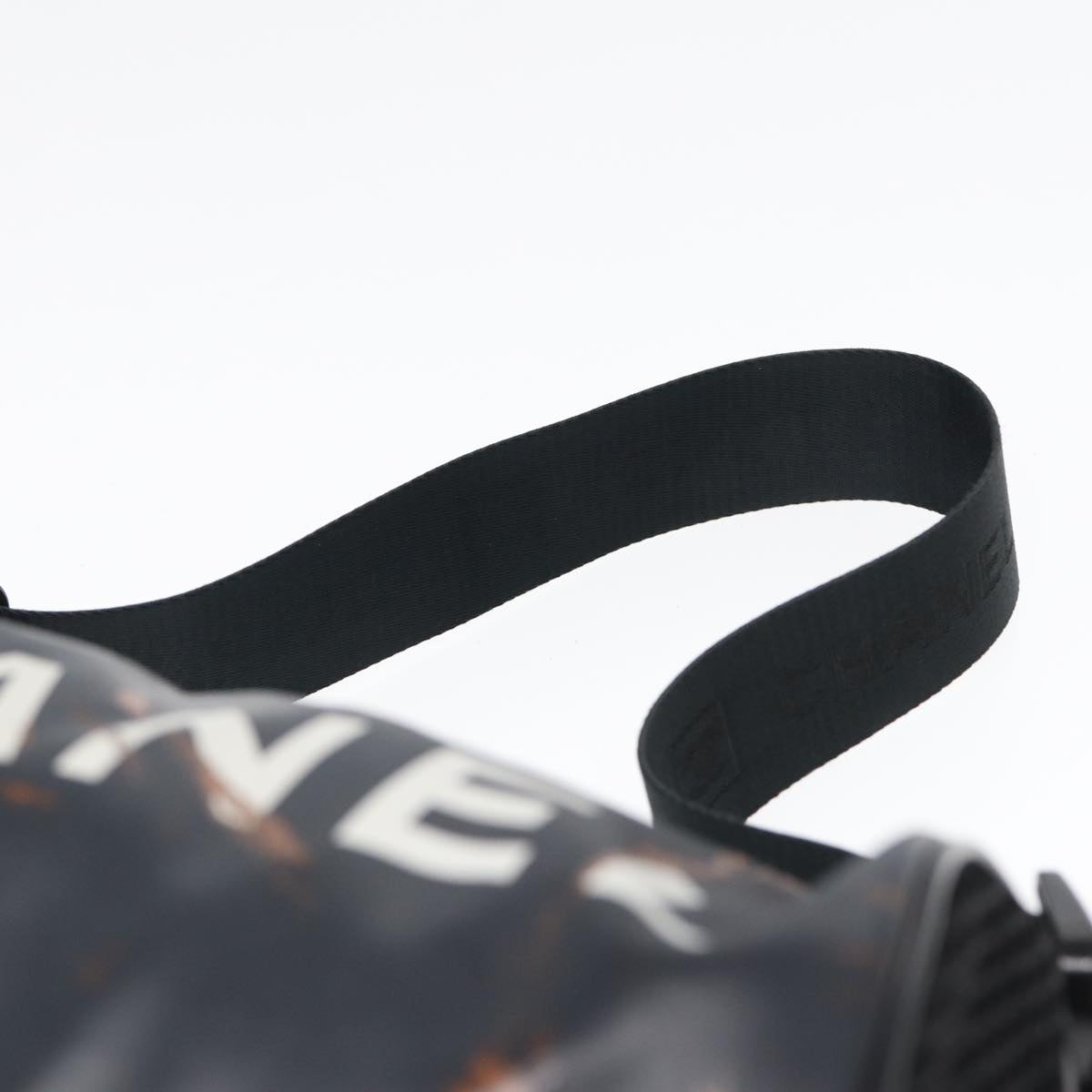 CHANEL Sports Line Shoulder Bag Nylon Black CC Auth bs17222