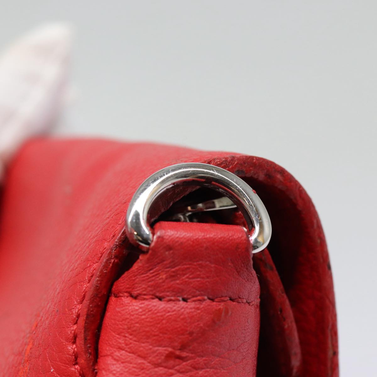 LOUIS VUITTON Parnasea Esan Ciel Shoulder Bag Leather Red M94448 LV Auth bs17244