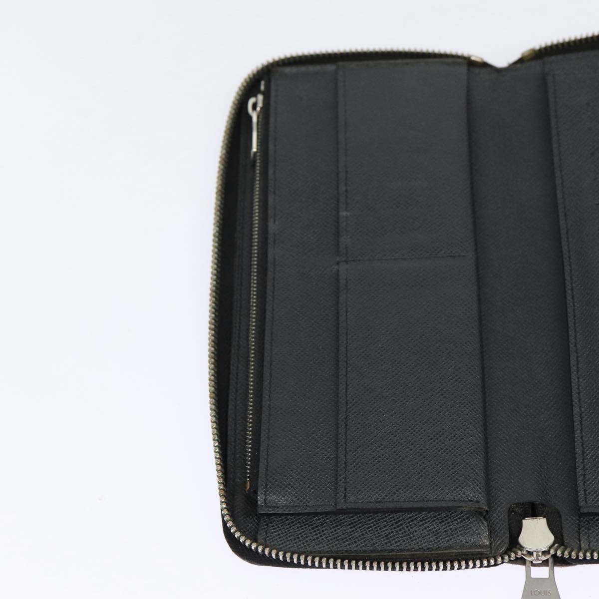 LOUIS VUITTON Taiga Zippy WalletVertical Long Wallet Ardoise M32822 Auth bs17252