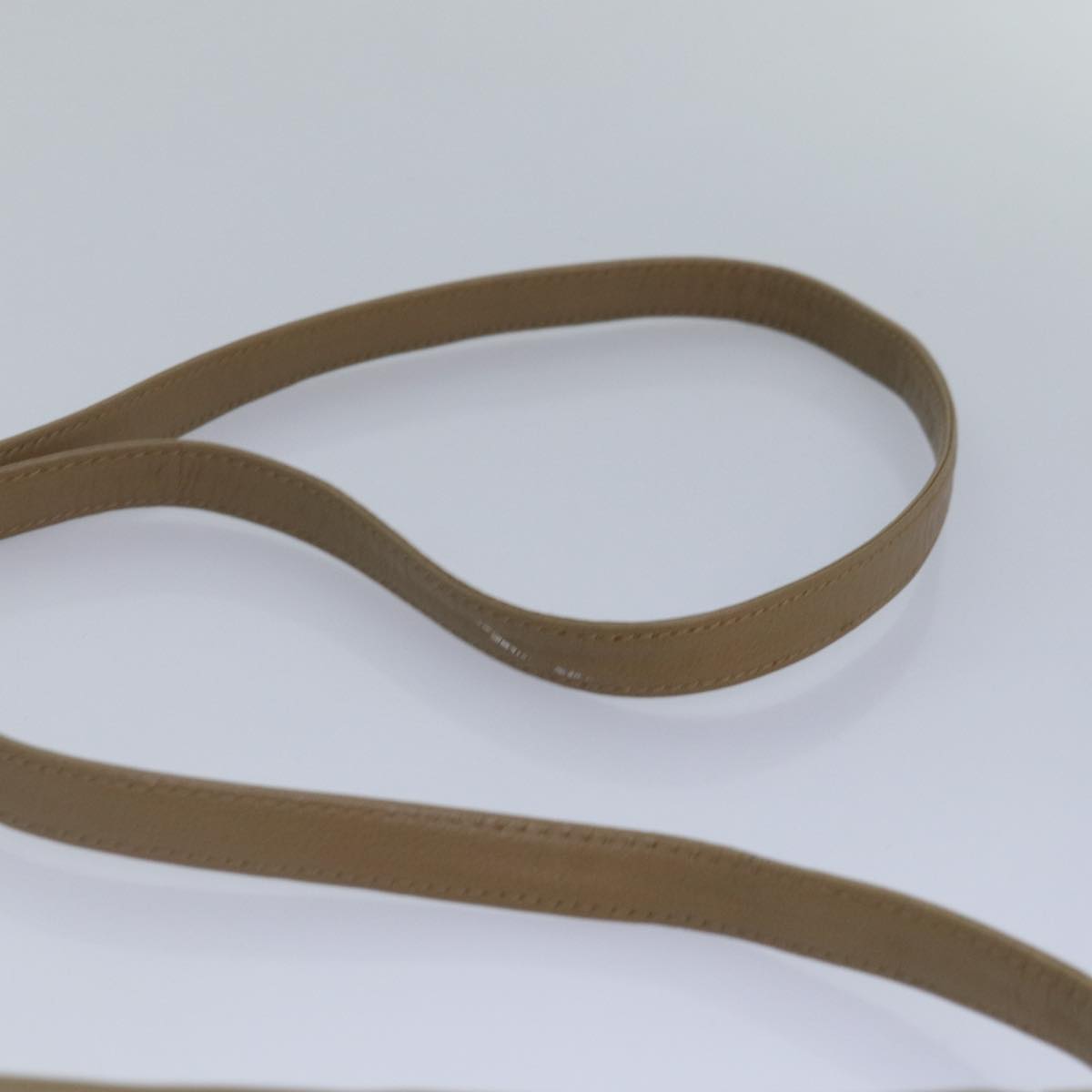 SAINT LAURENT Shoulder Bag PVC Beige Gold Auth bs17304