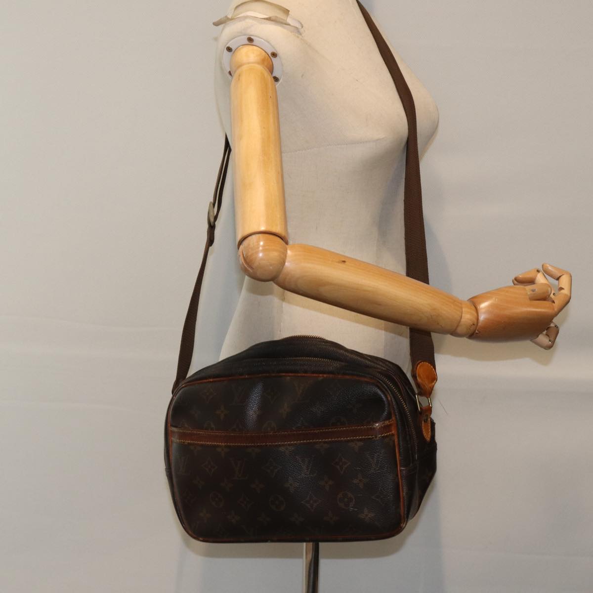 LOUIS VUITTON Monogram Reporter PM Shoulder Bag M45254 LV Auth bs17621