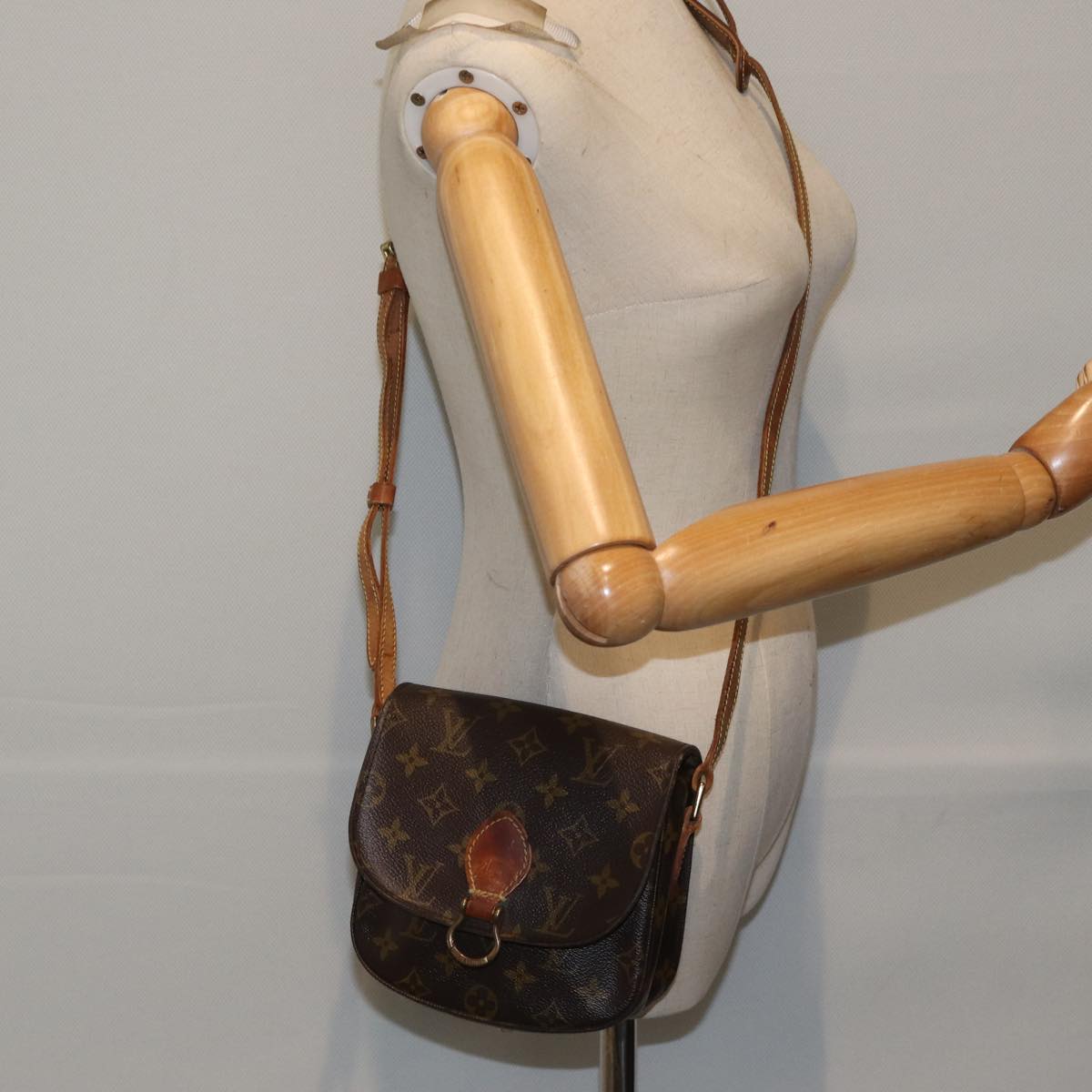 LOUIS VUITTON Monogram Saint Cloud PM Shoulder Bag M51244 LV Auth bs17627