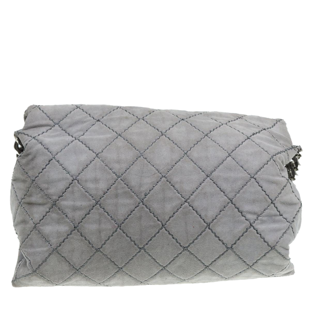 Stella MacCartney Chain Shoulder Bag polyester Gray Silver Auth bs17685