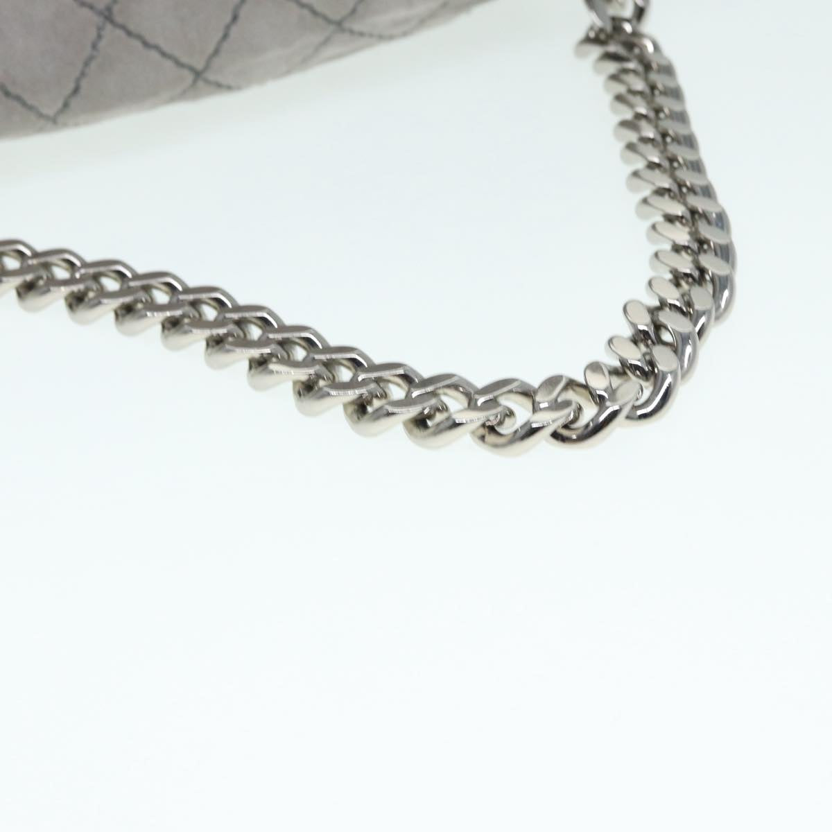 Stella MacCartney Chain Shoulder Bag polyester Gray Silver Auth bs17685