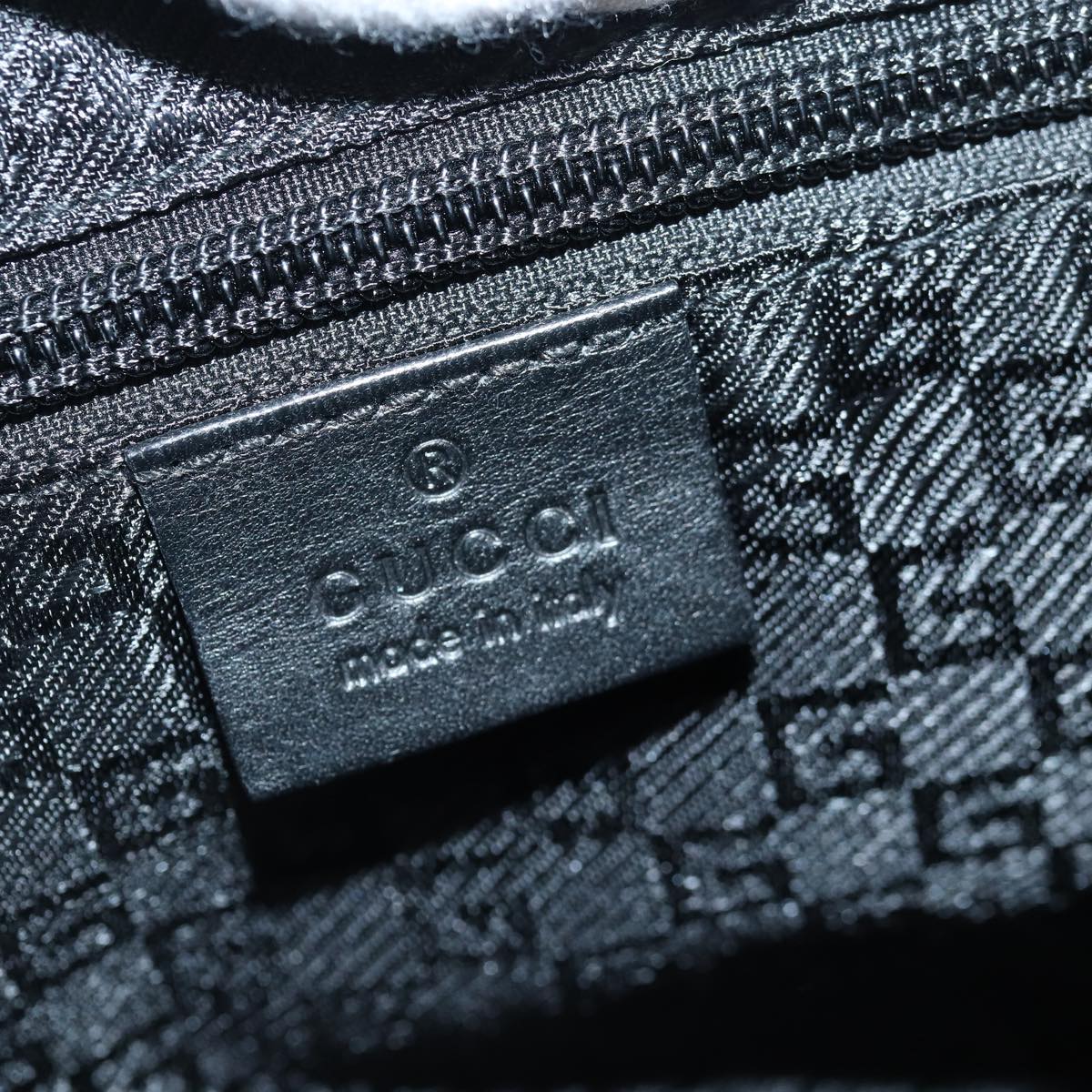 GUCCI Shoulder Bag Nylon Black Silver 122374 Auth bs17862