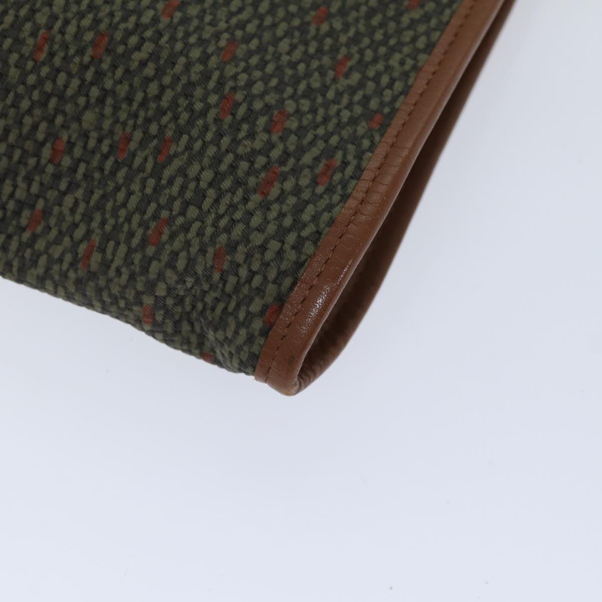 SAINT LAURENT Shoulder Bag PVC Leather Gold Green Auth bs17956