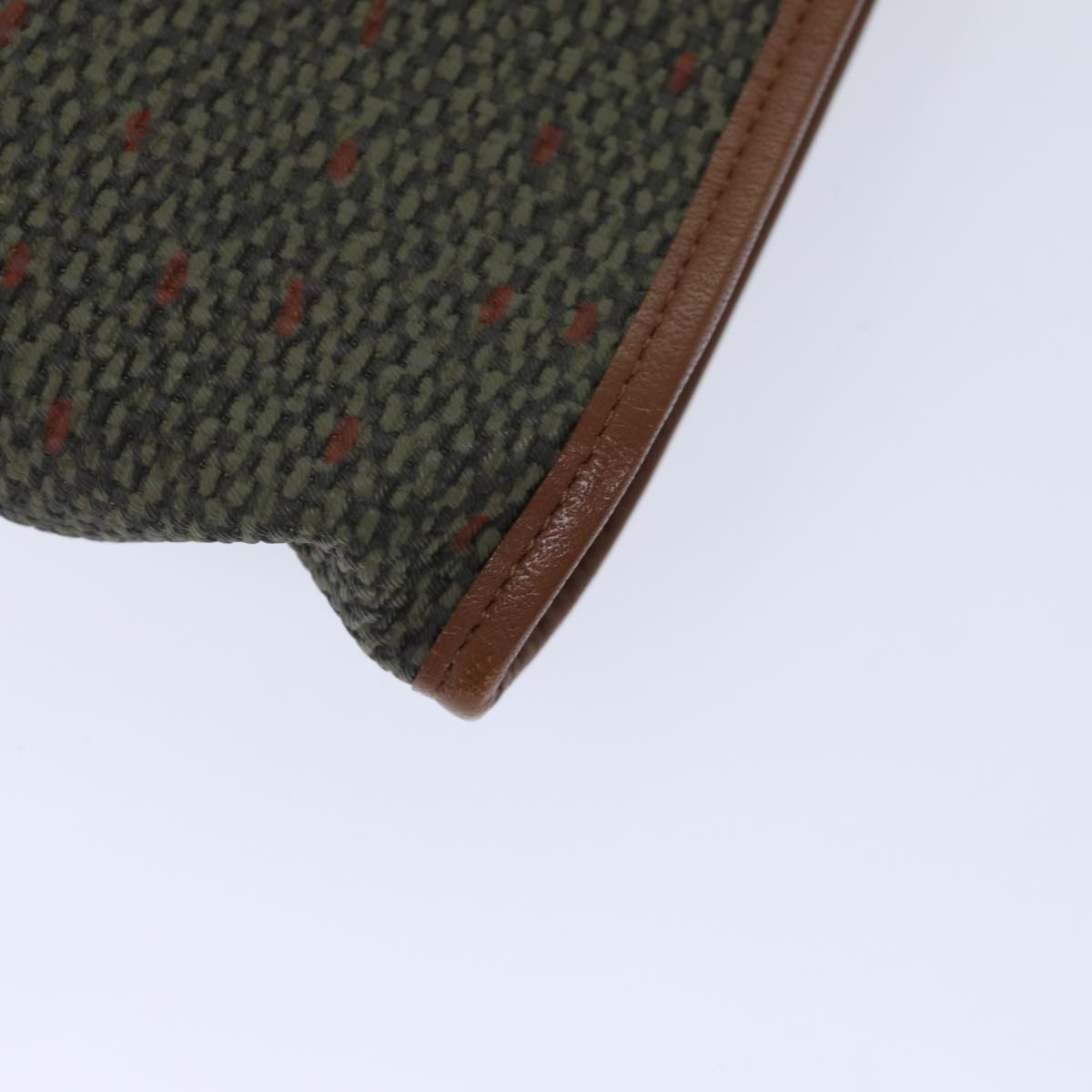 SAINT LAURENT Shoulder Bag PVC Leather Gold Green Auth bs17956