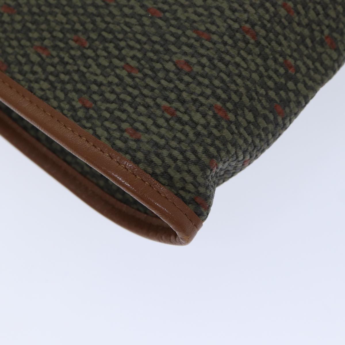 SAINT LAURENT Shoulder Bag PVC Leather Gold Green Auth bs17956