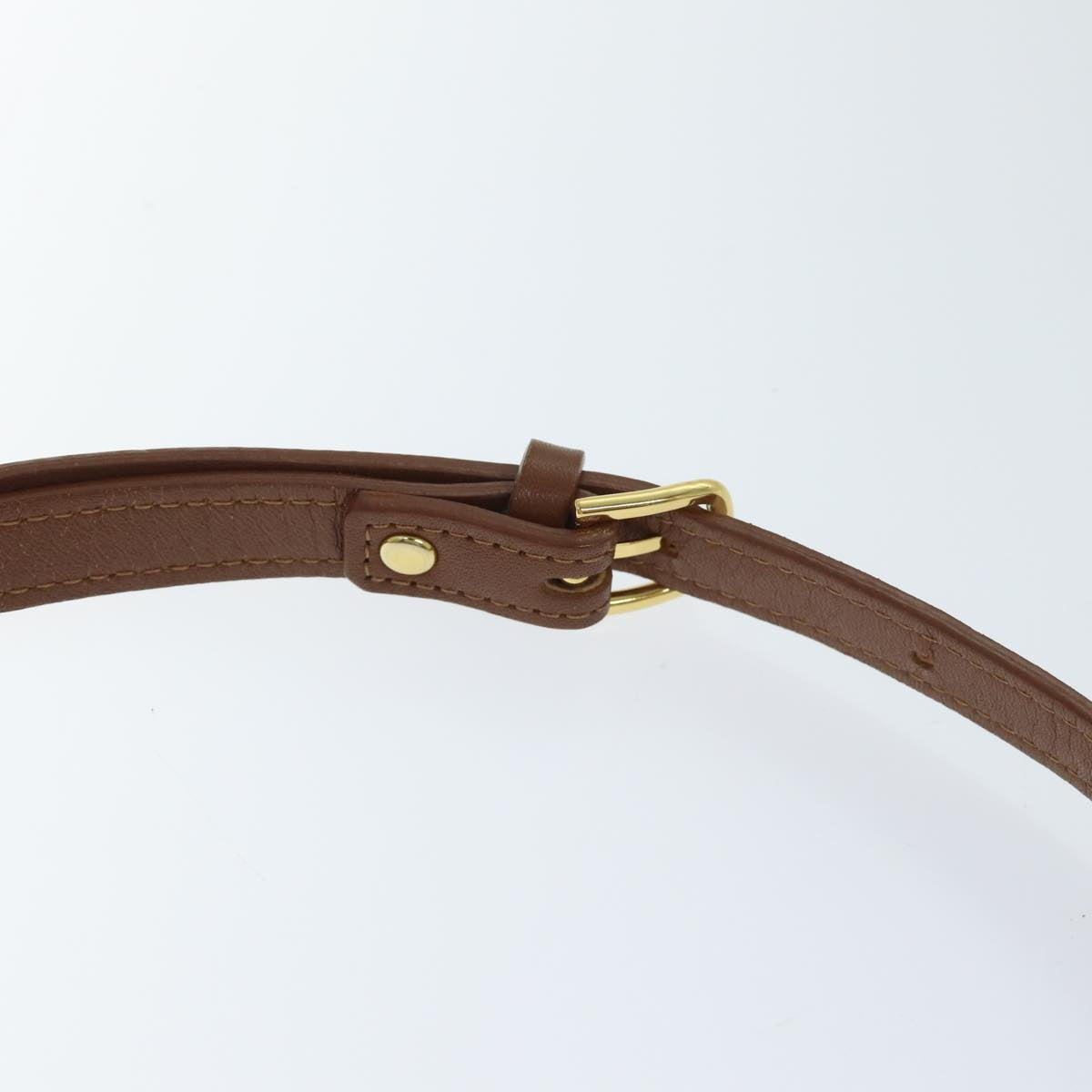 SAINT LAURENT Shoulder Bag PVC Leather Gold Green Auth bs17956