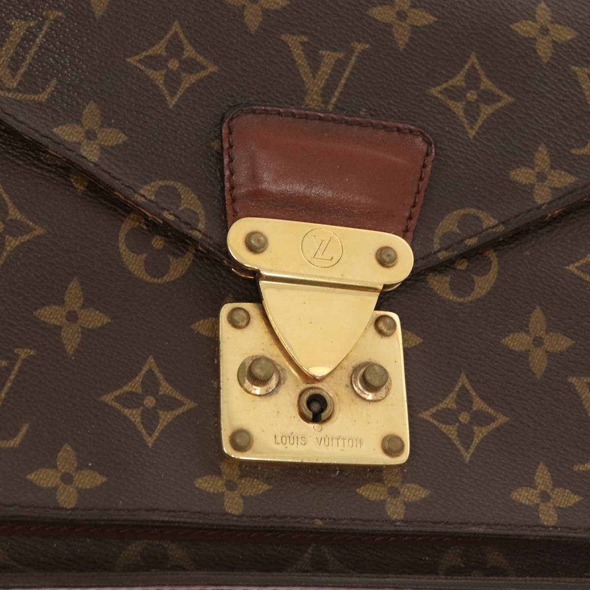 LOUIS VUITTON Monogram Monceau 28 Hand Bag 2way M51185 LV Auth bs18052