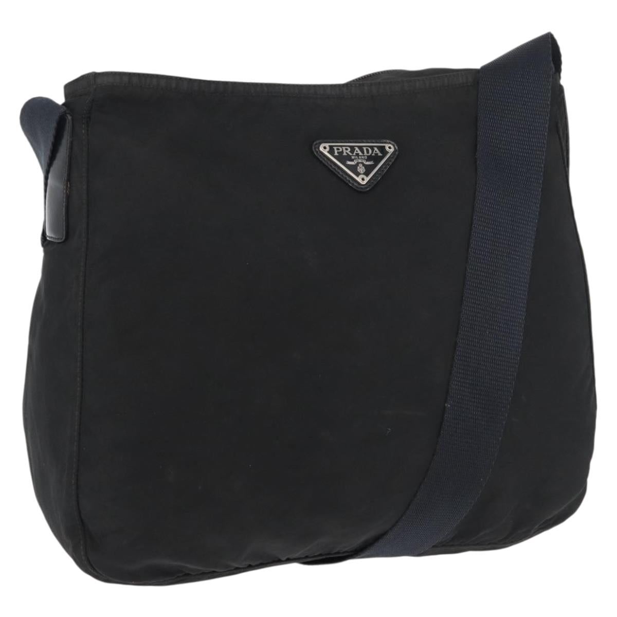 PRADA Shoulder Bag Nylon Black Auth bs18091