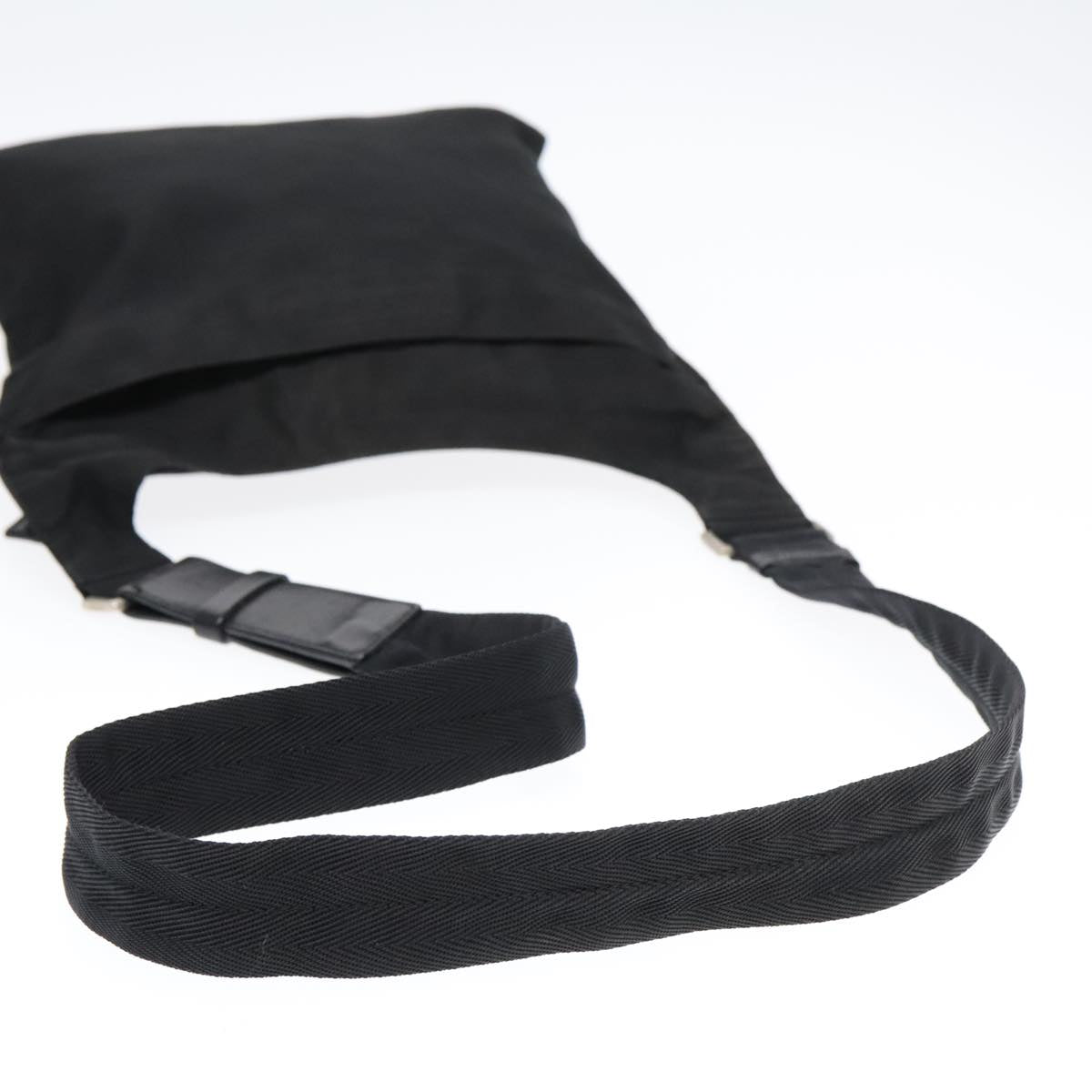 PRADA Shoulder Bag Nylon Black Auth bs18093