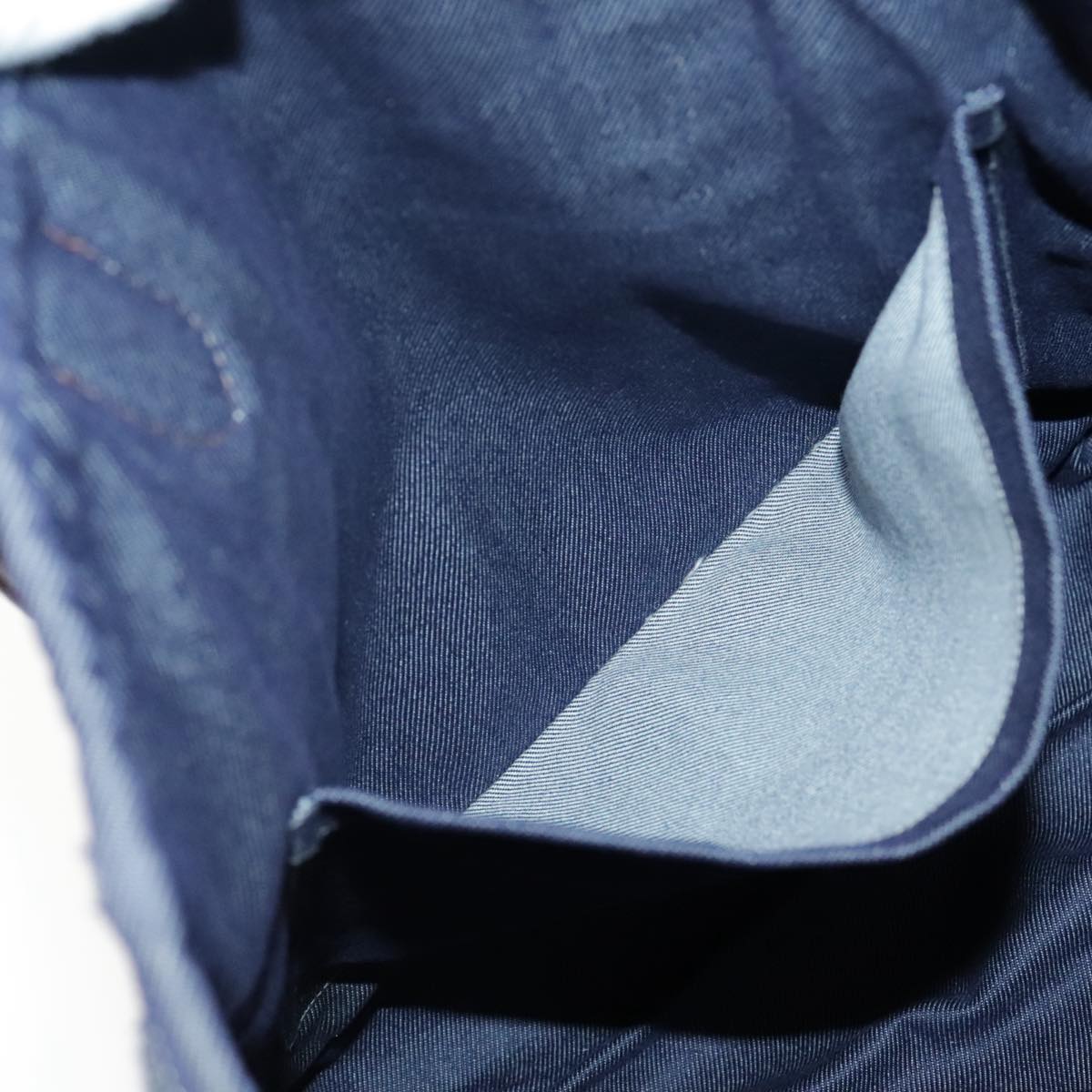 HERMES Calicut Denim Tote Bag Canvas Navy Auth bs18295