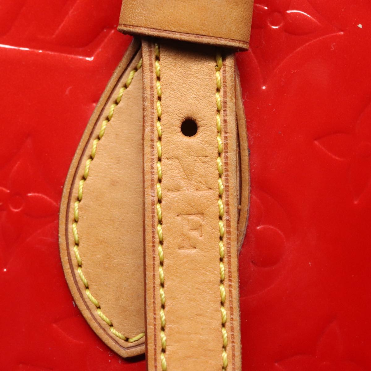 LOUIS VUITTON Monogram Vernis Bucket PM Shoulder Bag SPO Red LV Auth bs18759V