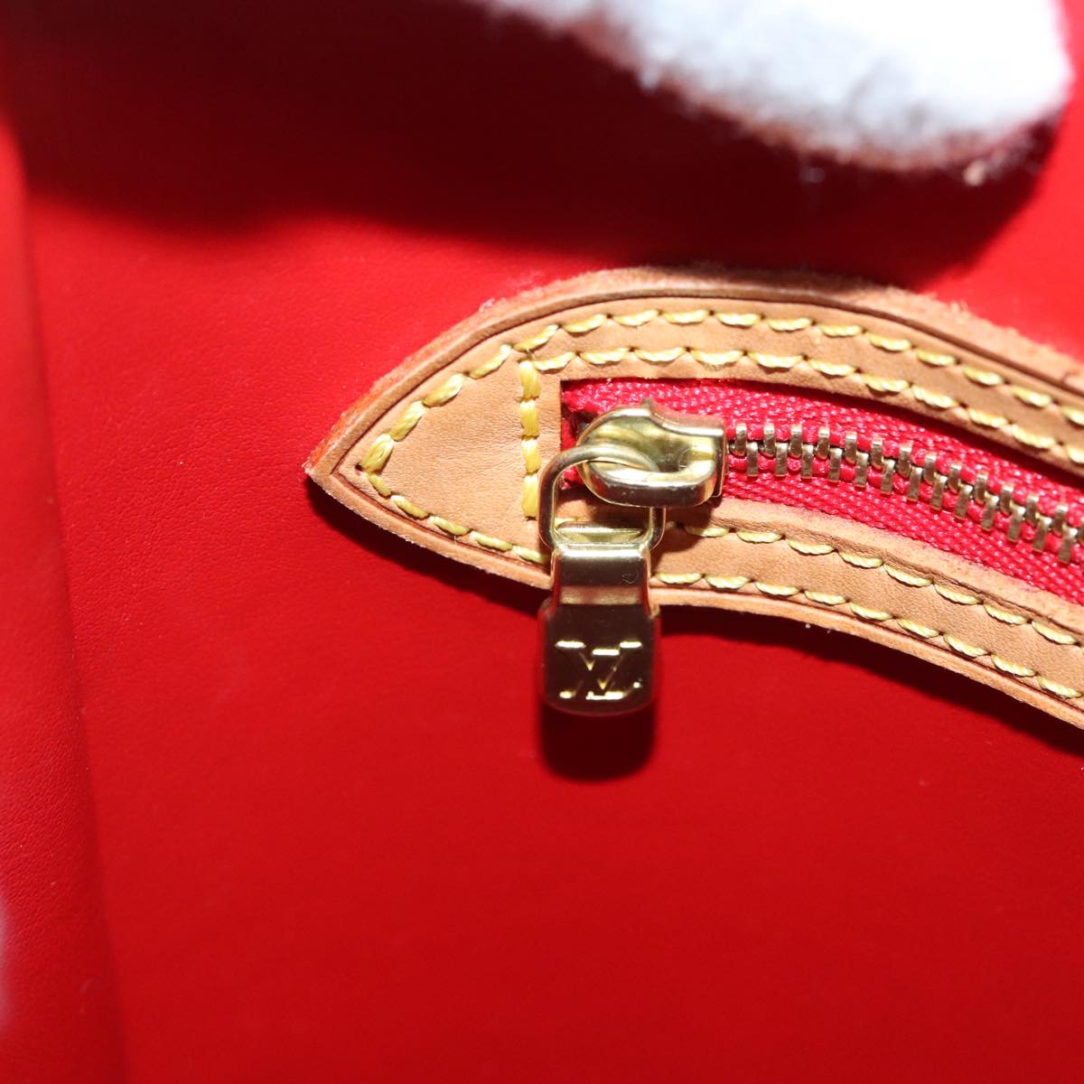 LOUIS VUITTON Monogram Vernis Bucket PM Shoulder Bag SPO Red LV Auth bs18759V