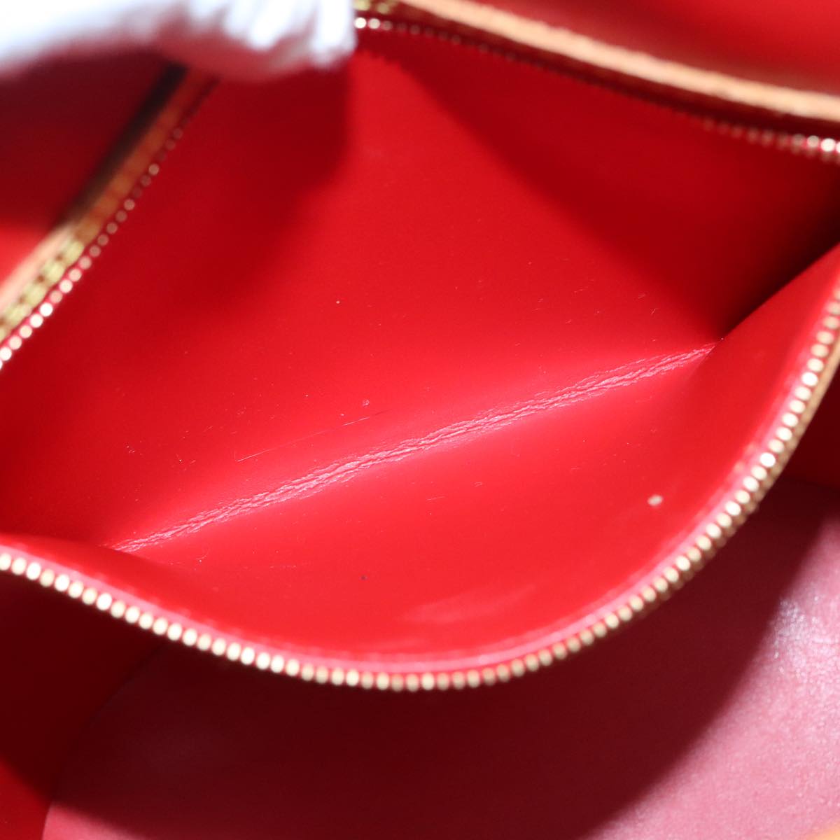 LOUIS VUITTON Monogram Vernis Bucket PM Shoulder Bag SPO Red LV Auth bs18759V