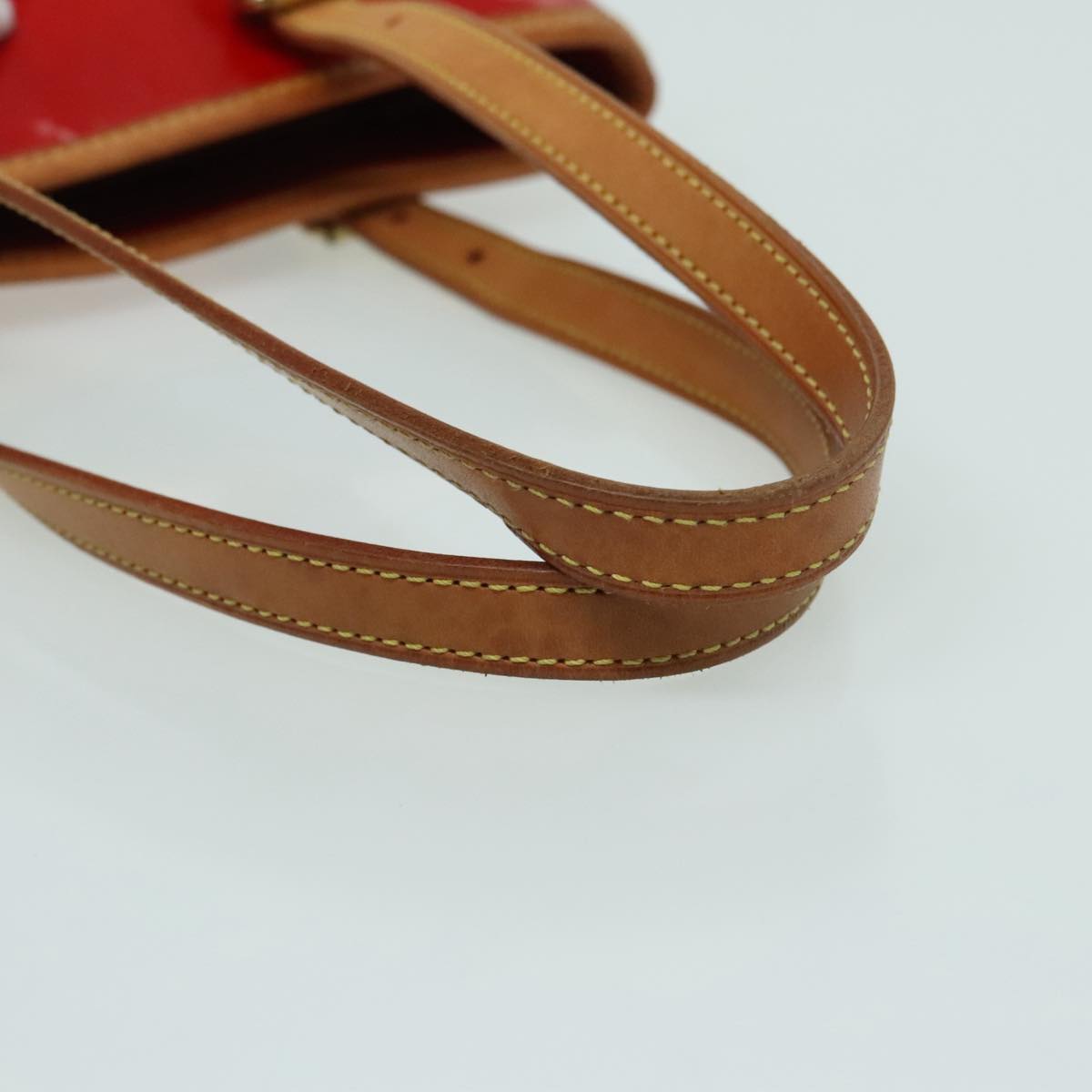 LOUIS VUITTON Monogram Vernis Bucket PM Shoulder Bag SPO Red LV Auth bs18759V