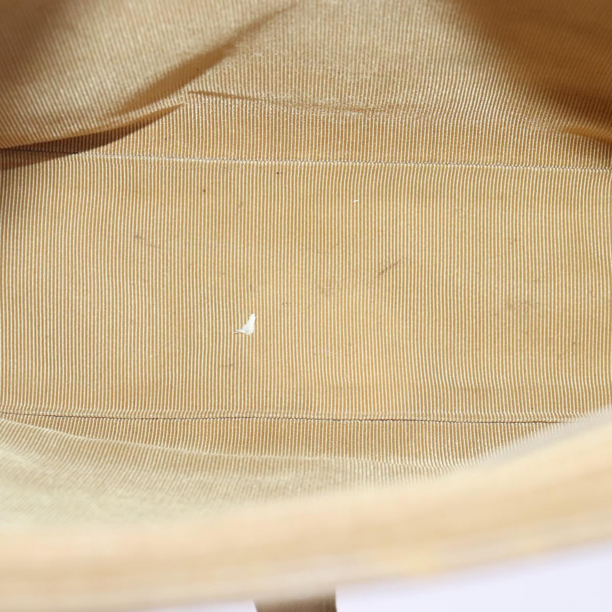 CHANEL Chain Shoulder Bag Calf Skin Beige Gold CC Auth bs18835