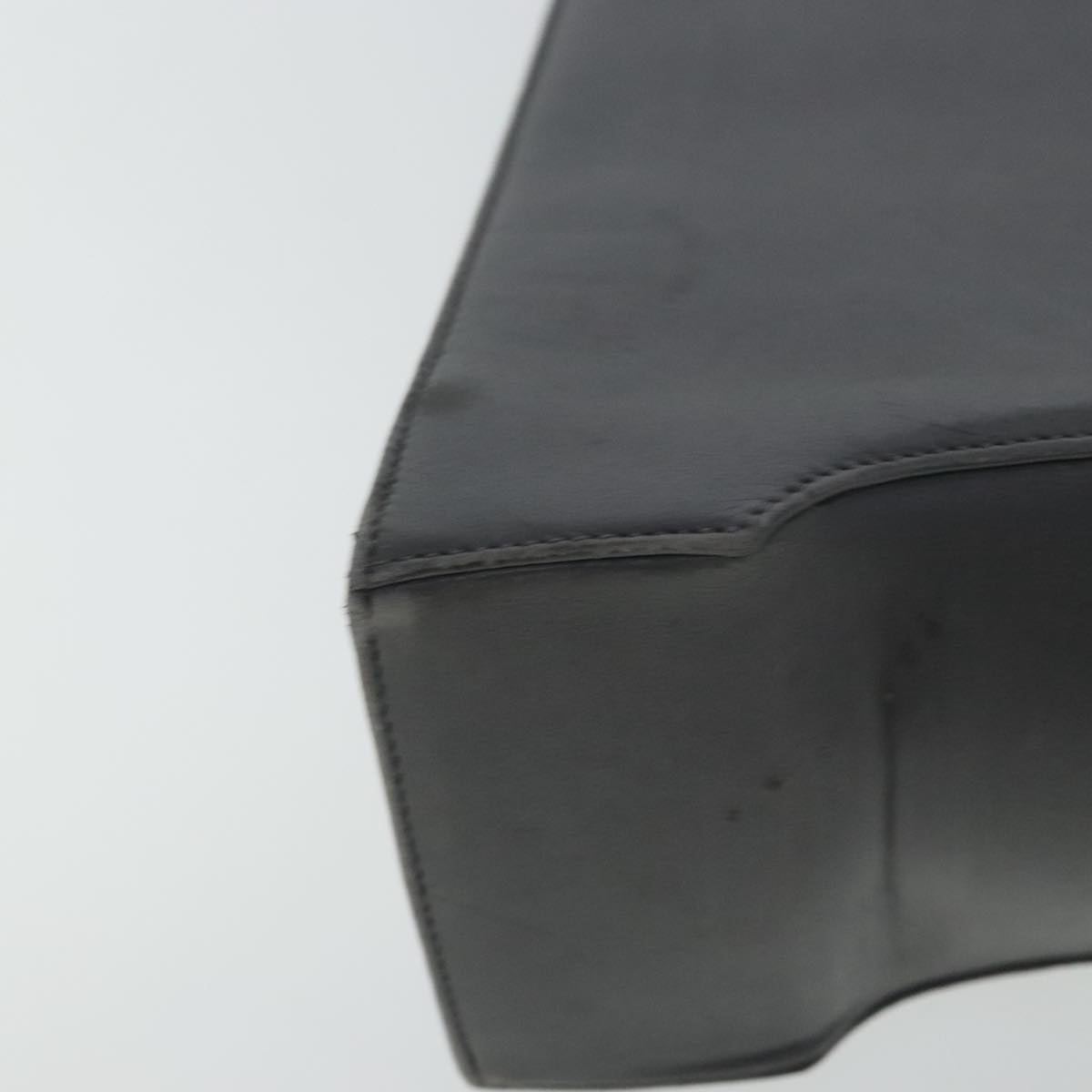 Salvatore Ferragamo Hand Bag Leather Gray Gold Auth bs18987