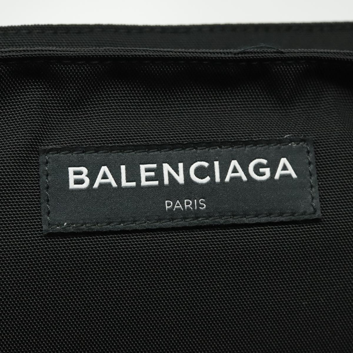 BALENCIAGA Clutch Bag Canvas Black 459745 Auth bs19010