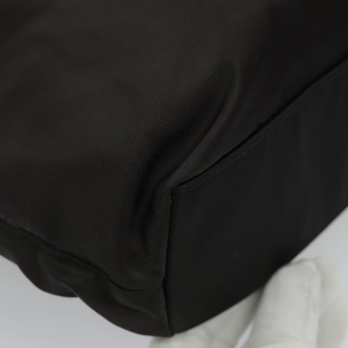 Christian Dior Maris Pearl Hand Bag Nylon Purple Silver Auth bs19032