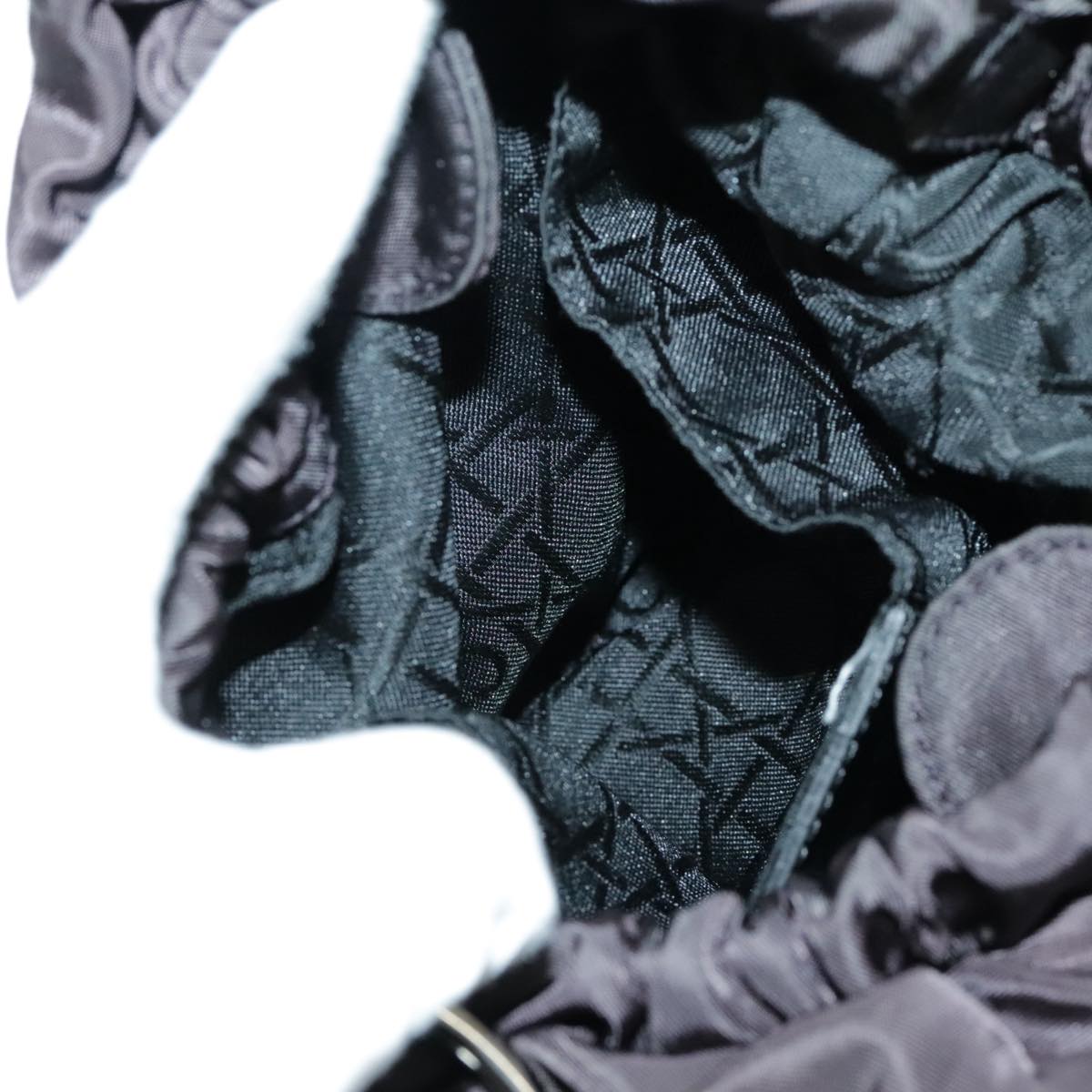 Christian Dior Maris Pearl Hand Bag Nylon Purple Silver Auth bs19032