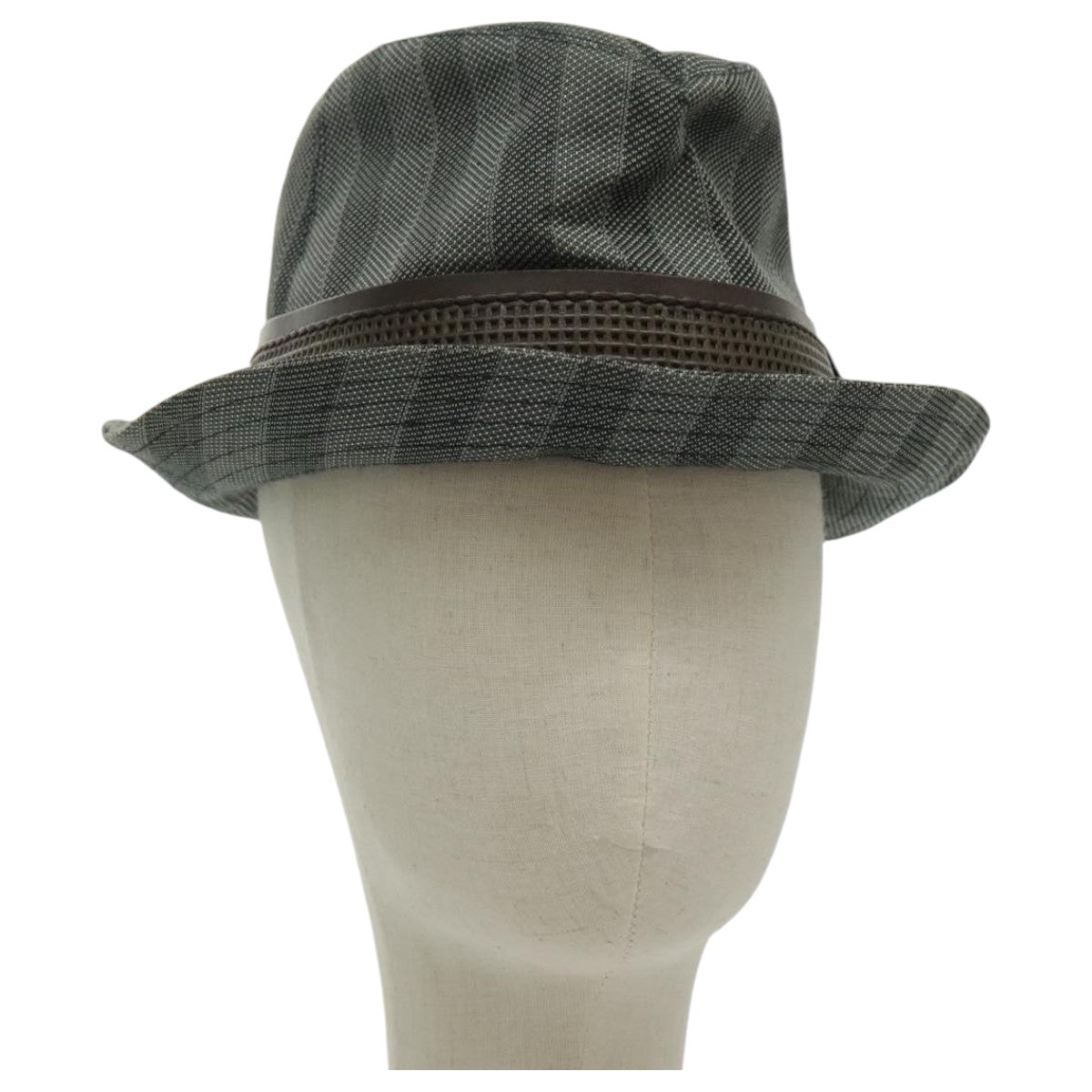 LOUIS VUITTON Hat Cotton S Gray LV Auth bs19057