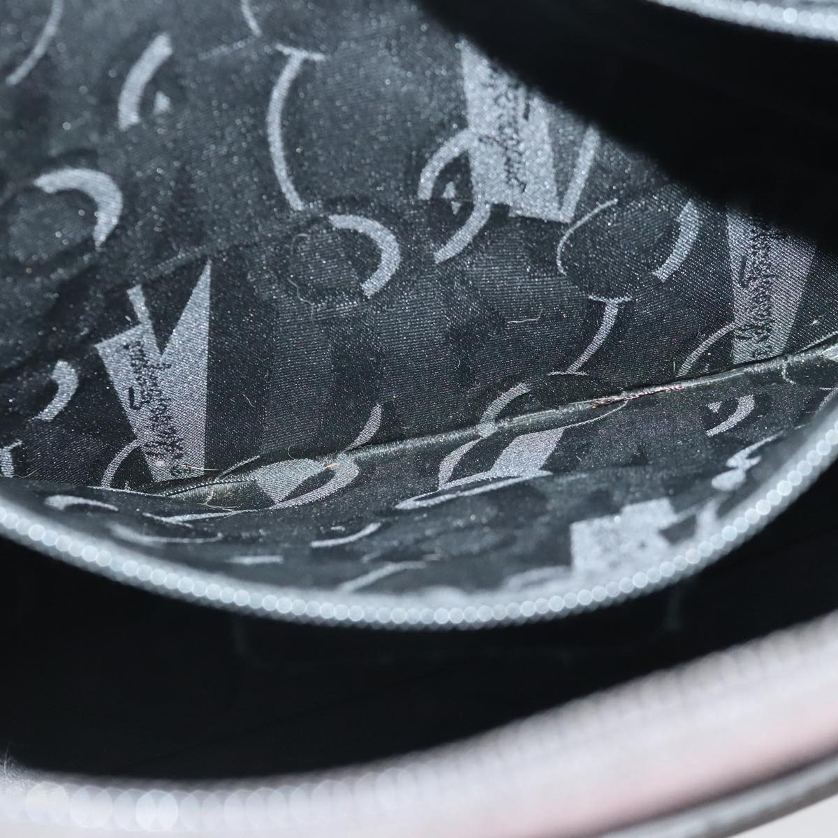 Salvatore Ferragamo Shoulder Bag Canvas Brown Gold Auth bs19110