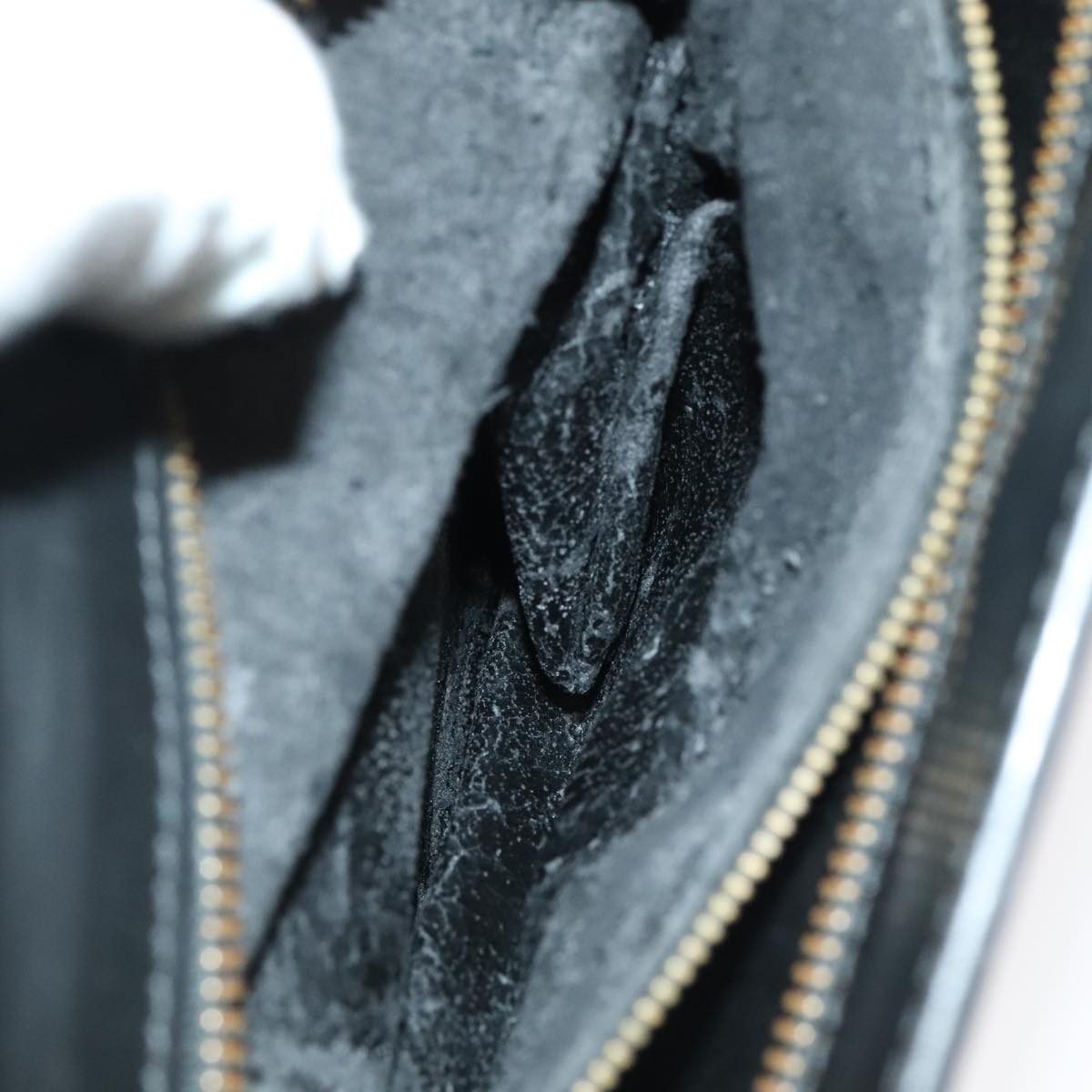 LOUIS VUITTON Epi Angian Shoulder Bag 2way Black M52112 LV Auth bs19383