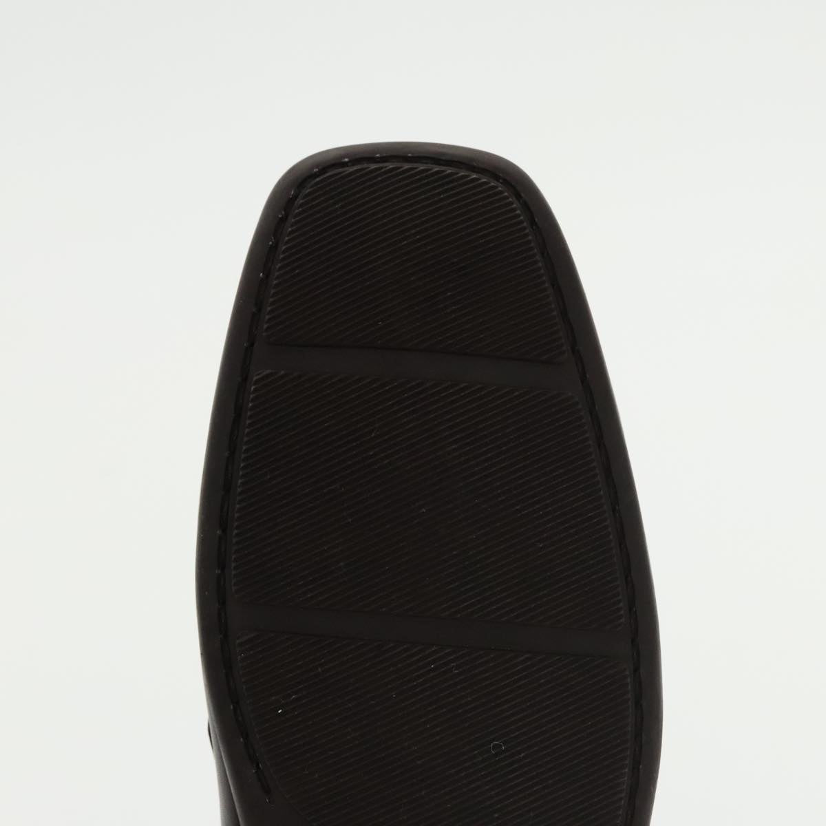 LOUIS VUITTON Loafers Leather 5 1/2 Brown LV Auth bs19545