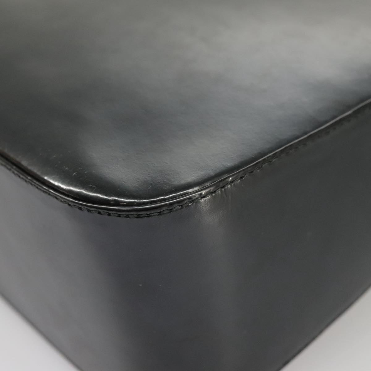 Salvatore Ferragamo Hand Bag Leather 2way Black Silver Auth bs19766