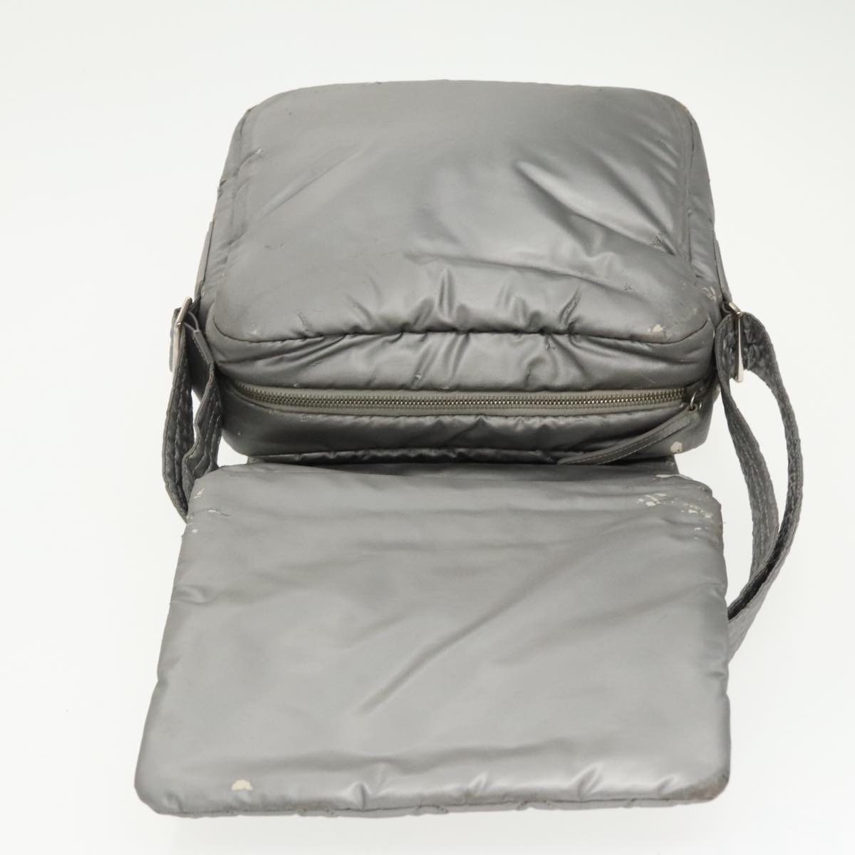 CHANEL Coco Cocoon Shoulder Bag Silver CC Auth bs19808