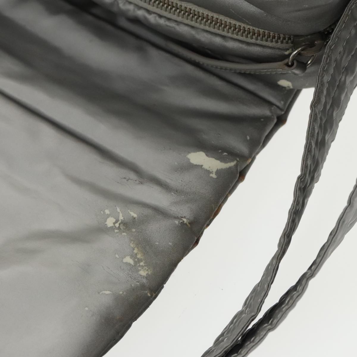 CHANEL Coco Cocoon Shoulder Bag Silver CC Auth bs19808