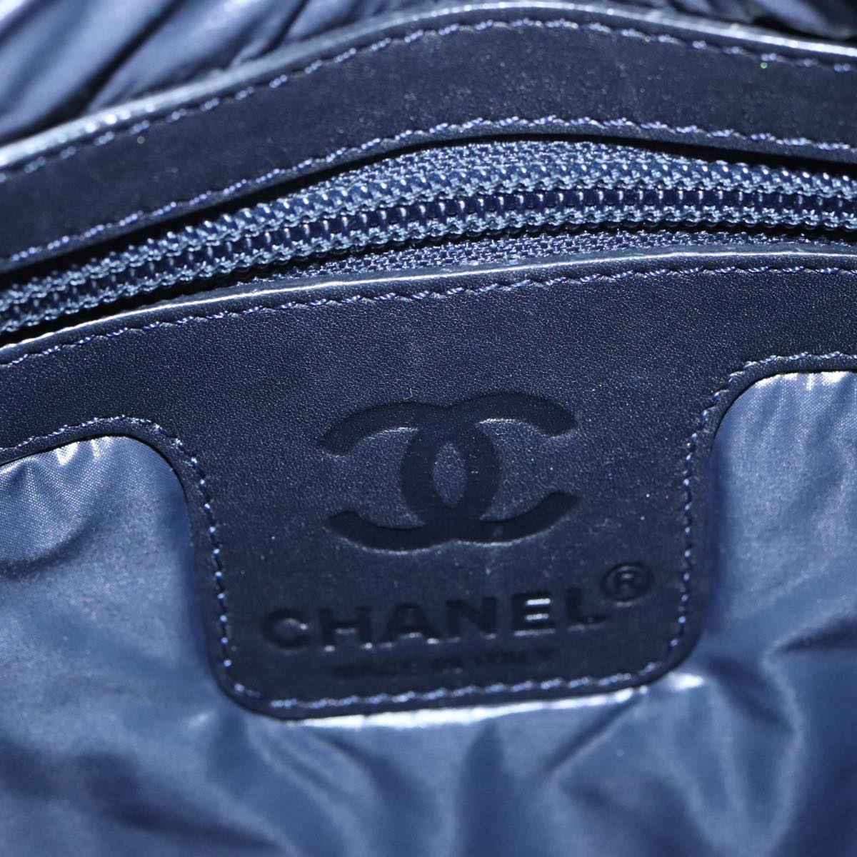 CHANEL Coco Cocoon Shoulder Bag Silver CC Auth bs19808