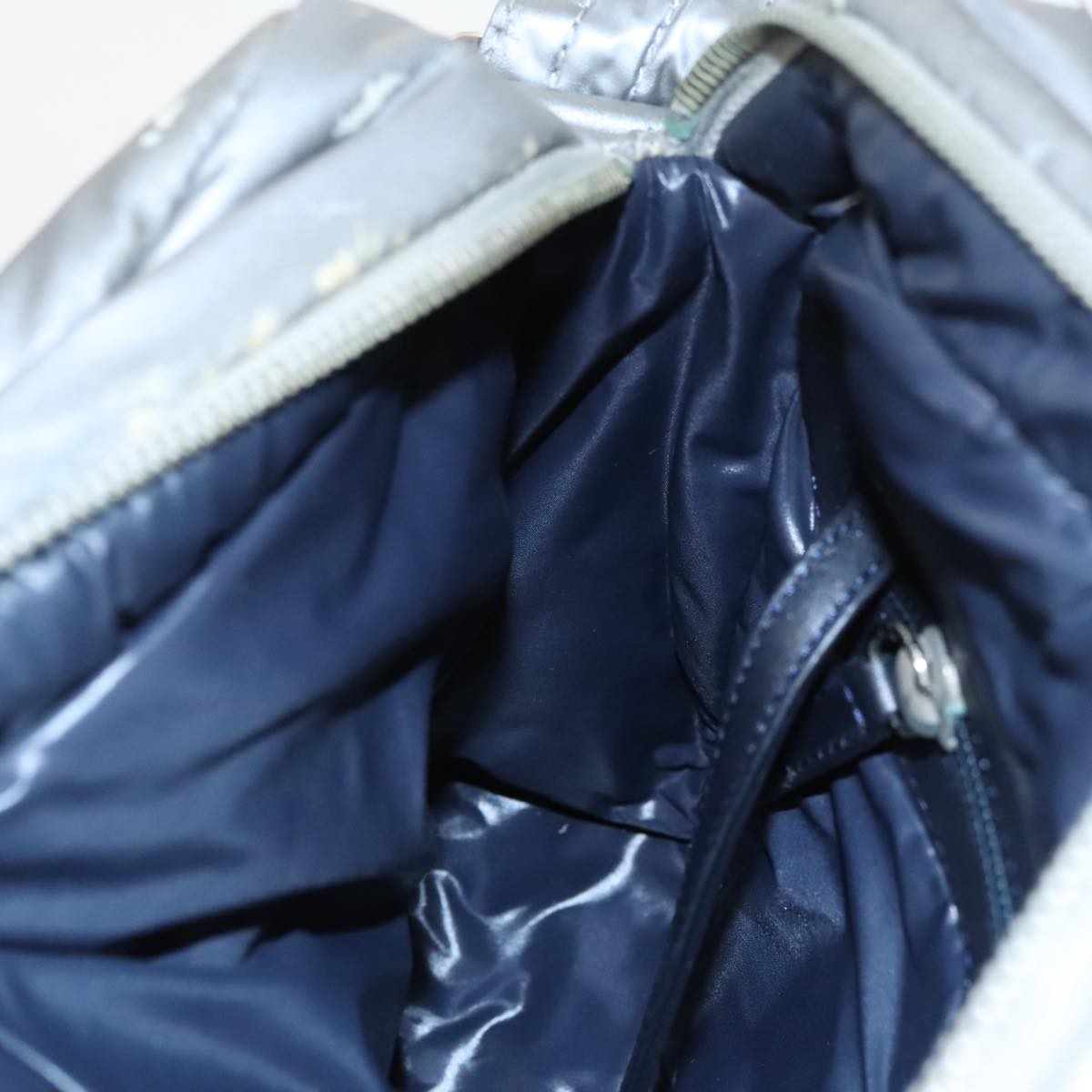 CHANEL Coco Cocoon Shoulder Bag Silver CC Auth bs19808