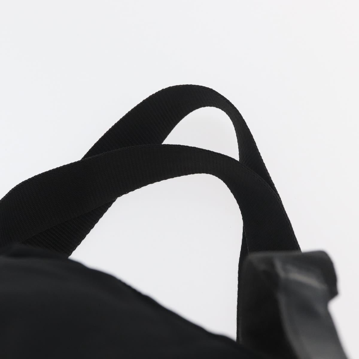 PRADA Backpack Nylon Black Silver Auth bs19849