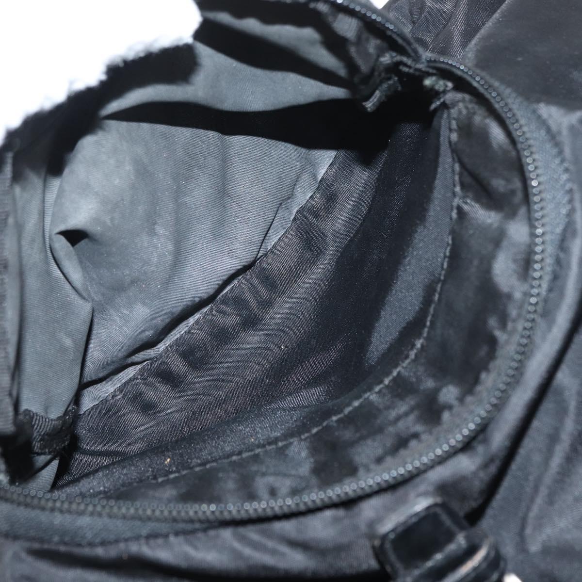 PRADA Backpack Nylon Black Silver Auth bs19849