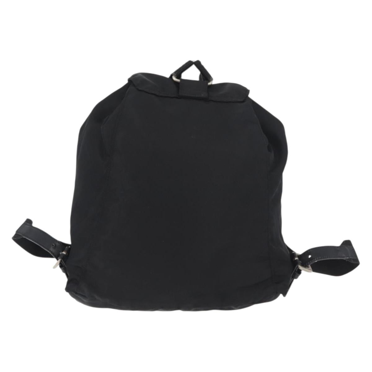 PRADA Backpack Nylon Black Silver Auth bs19849