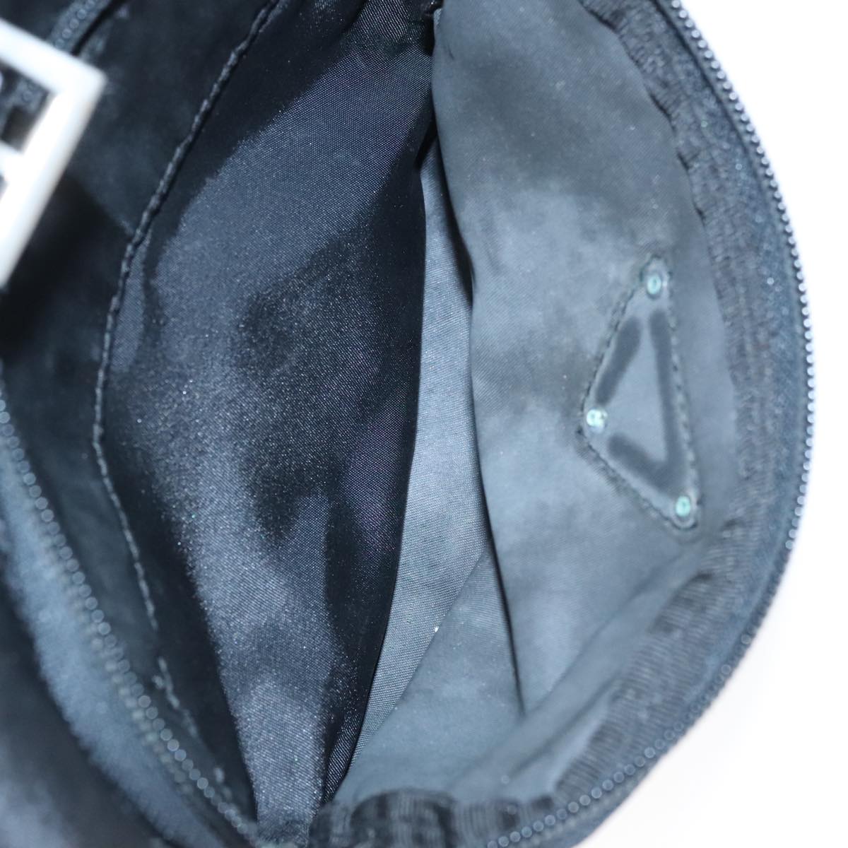 PRADA Backpack Nylon Black Silver Auth bs19849