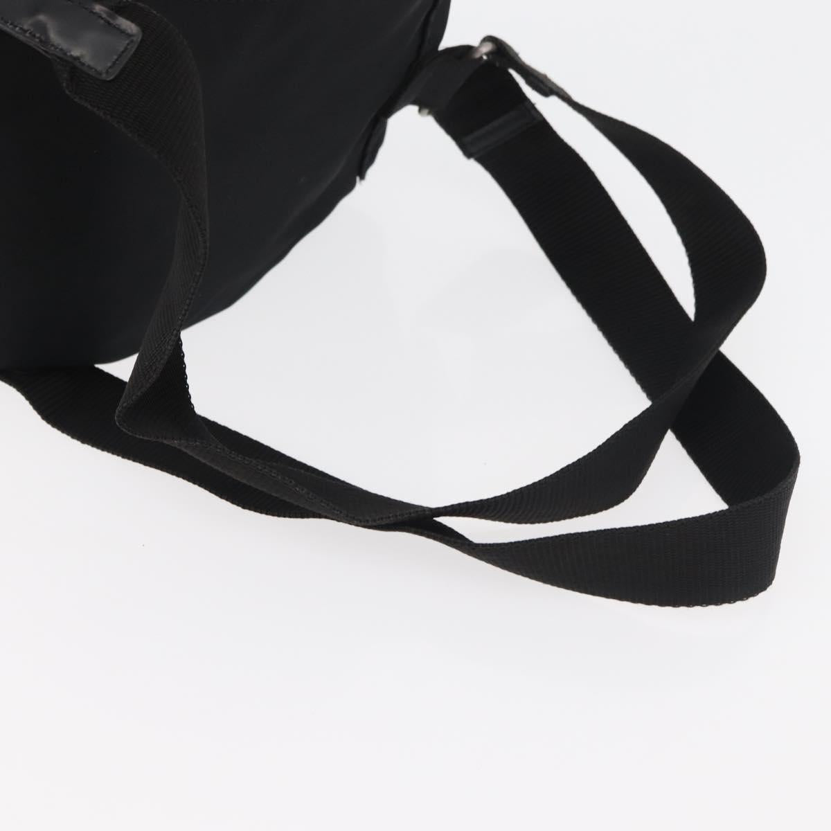 PRADA Backpack Nylon Black Silver Auth bs19849