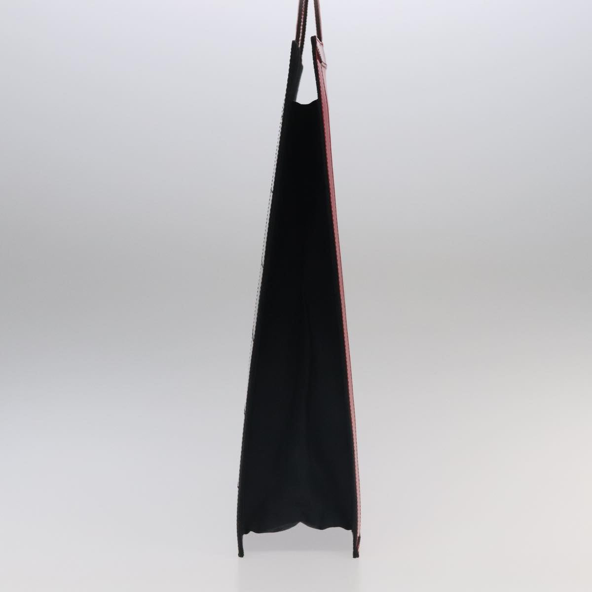 CHANEL Mademoiselle Choco Bar line Tote Bag Leather Red CC Auth bs19852V