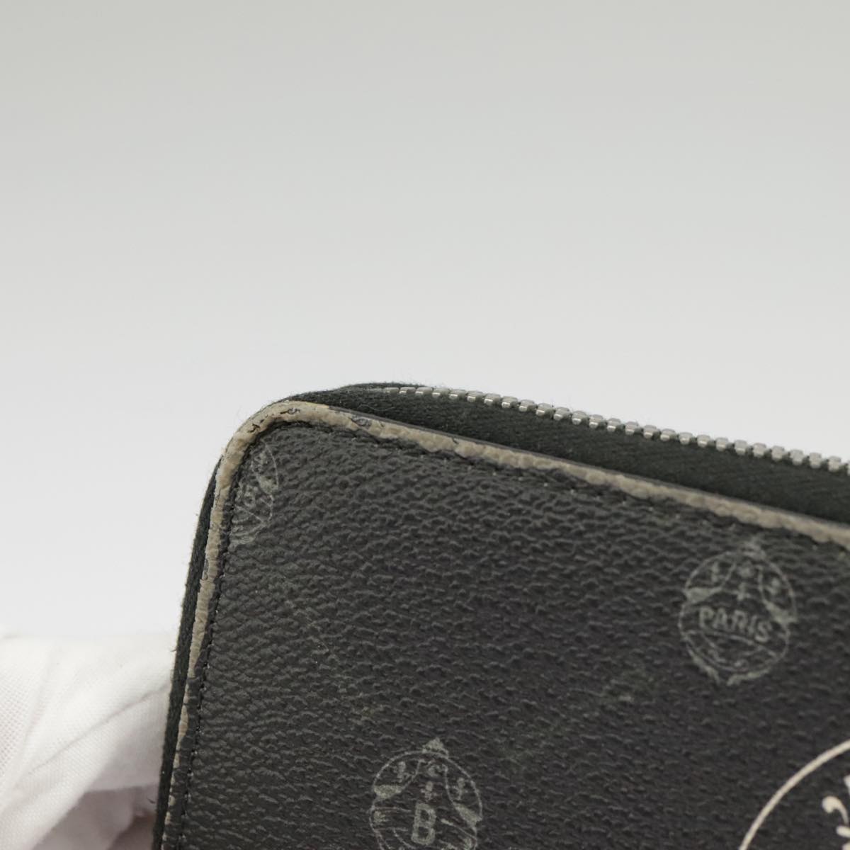 Berluti Long Wallet Leather Black Blue white Auth bs19900